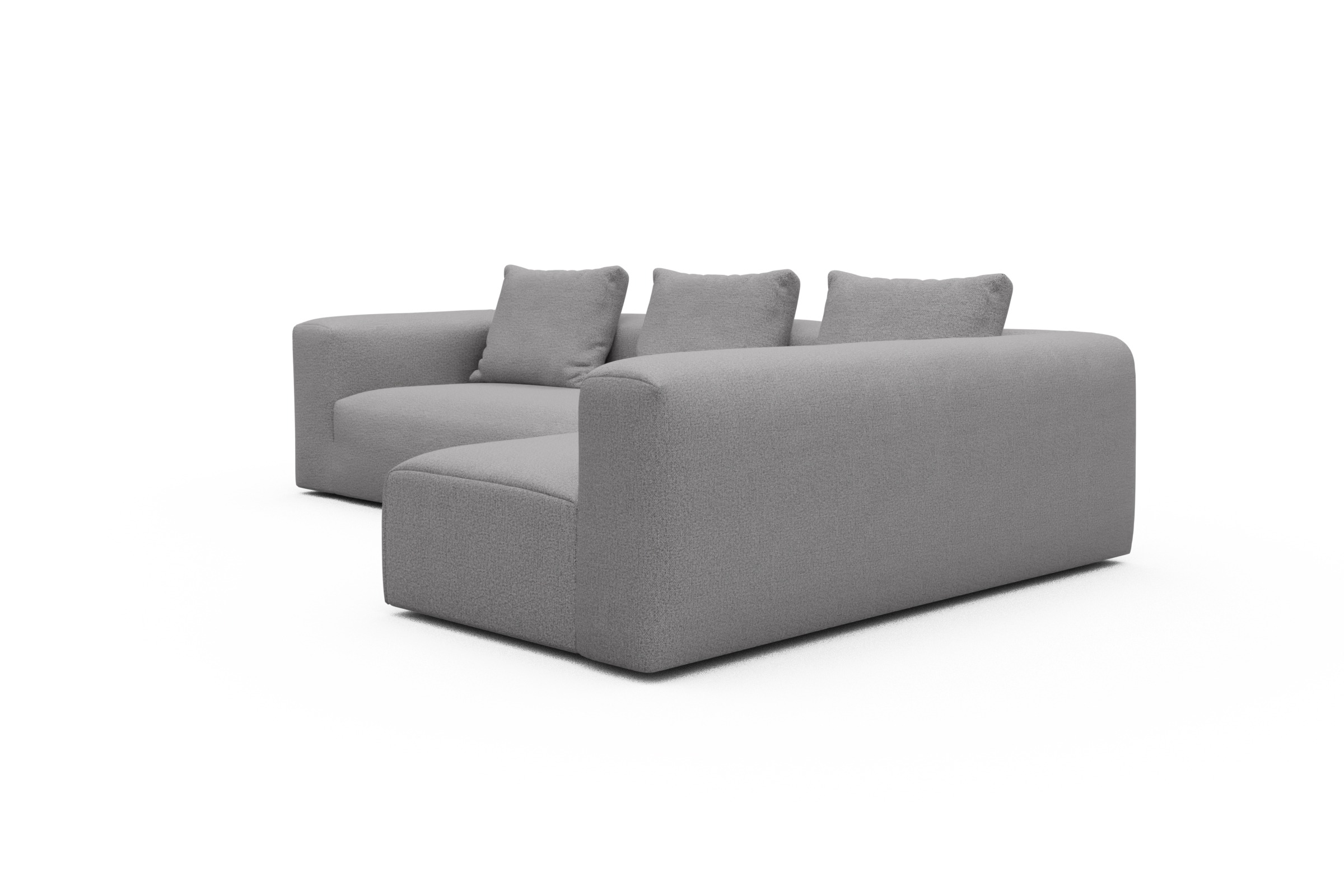Ecksofa Fred 2x 2,5-Sitzer rechts offen Sama-Grey