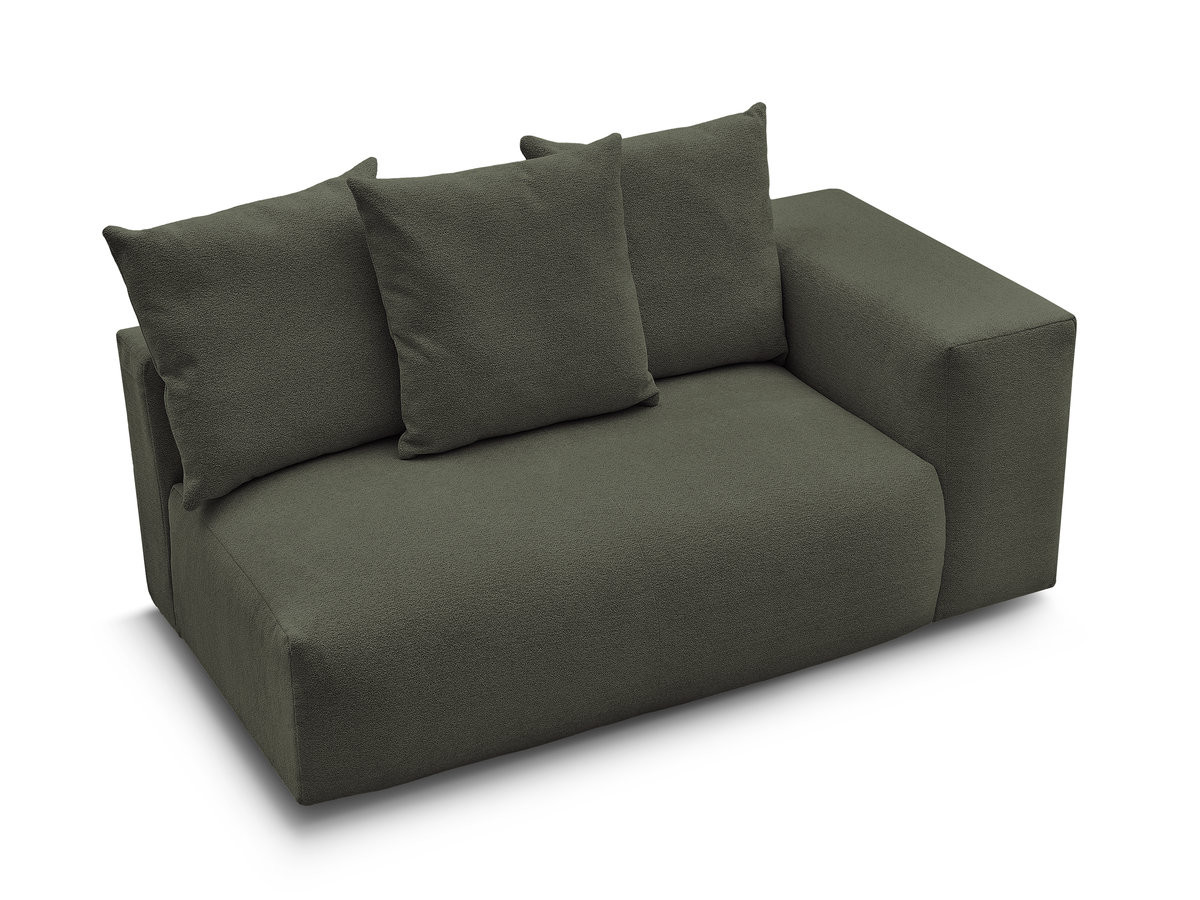Bobochic Voltaire Sofamodul 2-Sitzer 178 × 100 cm Melange-Stoff Grün Ecke rechts