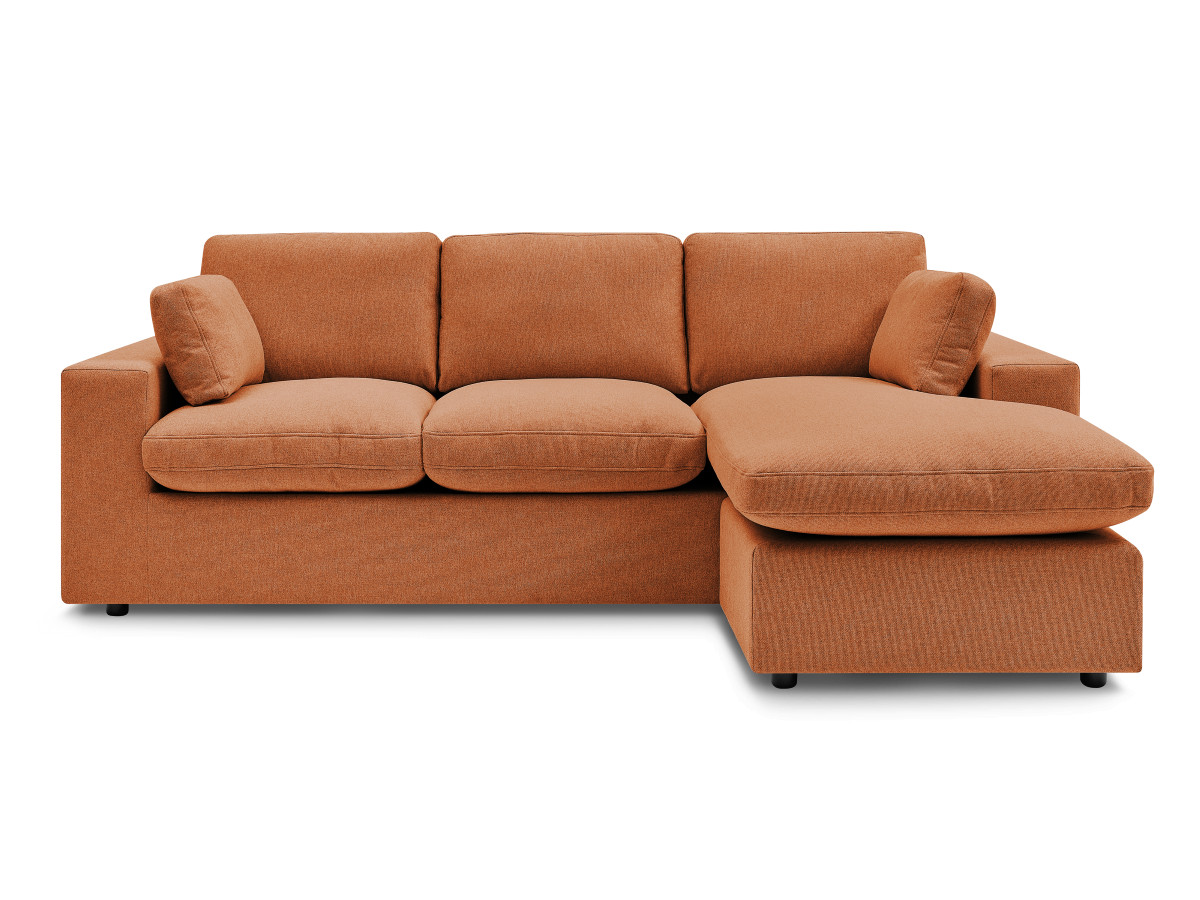 Bobochic Belair Ecksofa 220 × 139 cm Stoff Orange