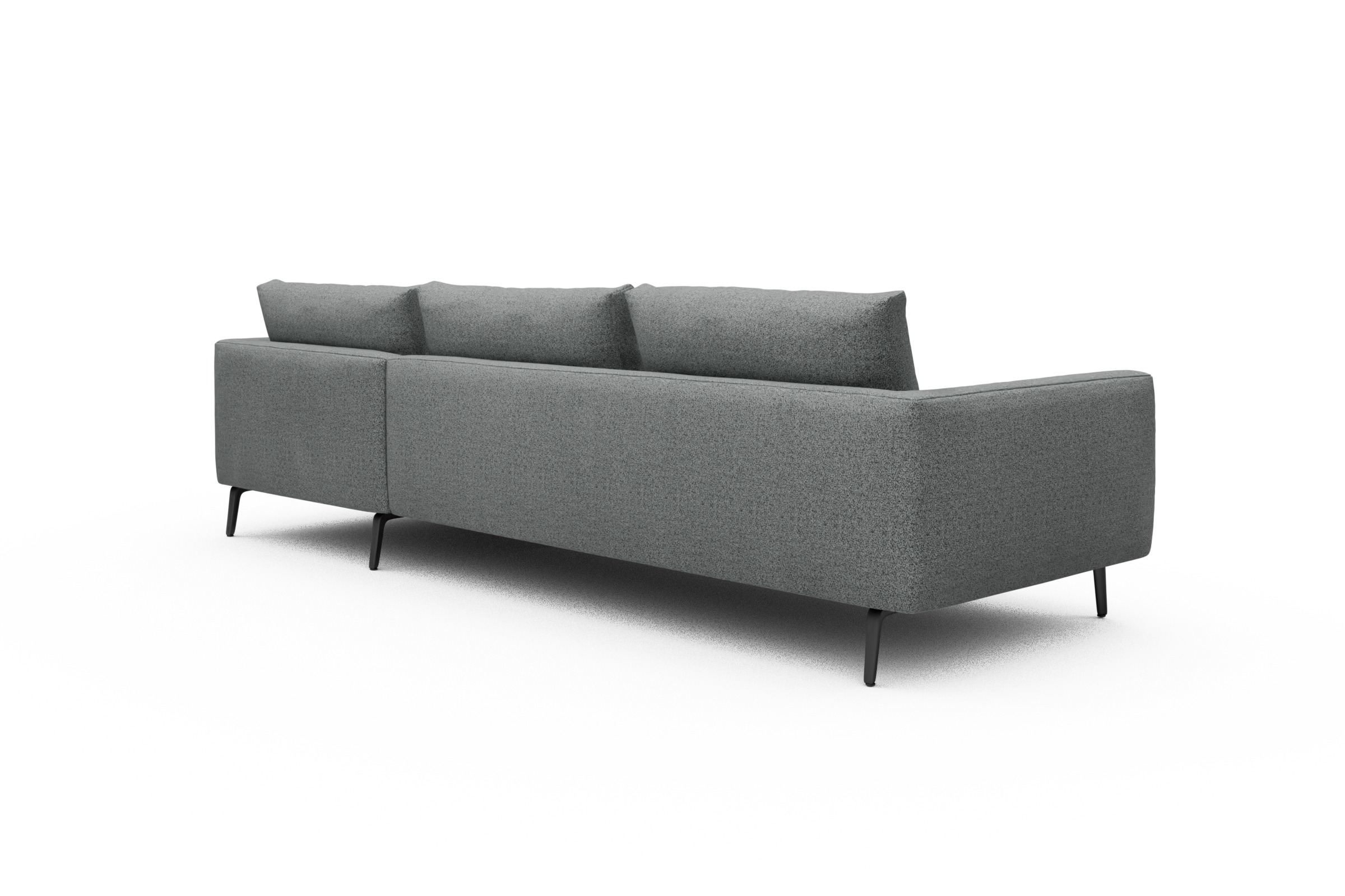 Ecksofa Karl Chaiselongue rechts mit 2,5-Sitzer Aivi-Gravet-Grey