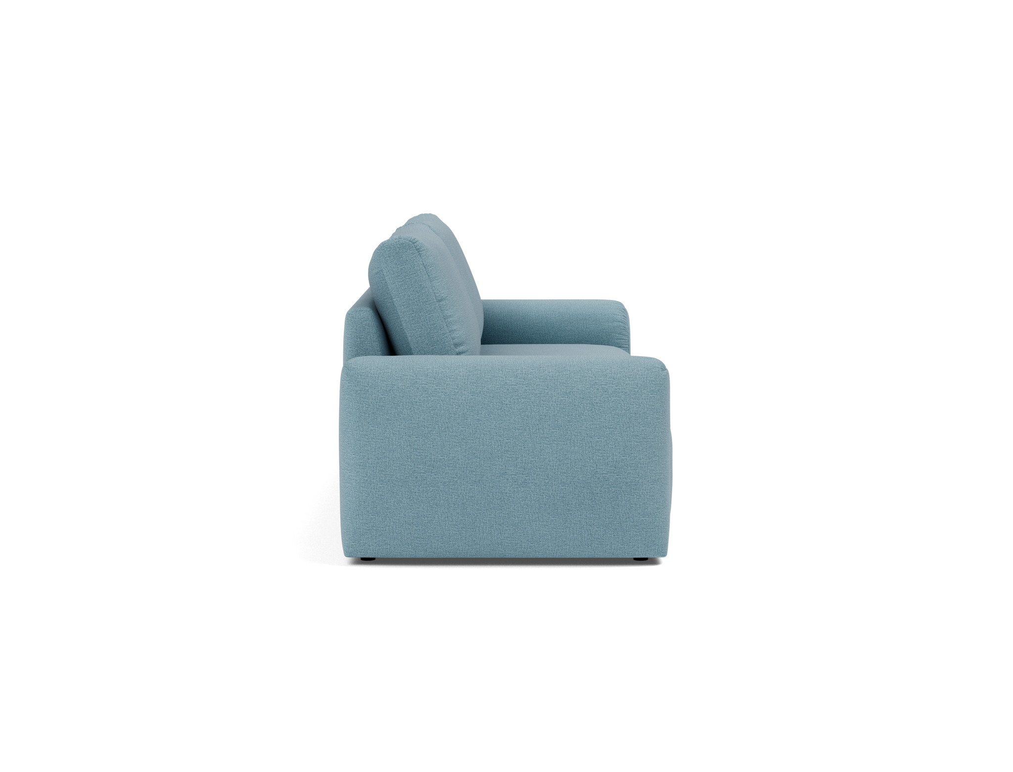 Schlafsofa Norum mit Chunky-Armlehnen Flachgewebe Mixed Dance 525-Light-Blue