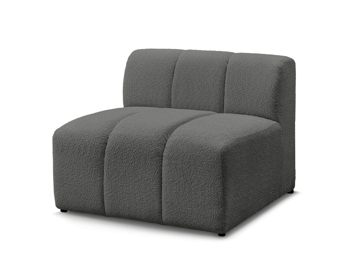 Bobochic Annecy Sofamodul 1-Sitzer Bouclé-Stoff Dunkelgrau