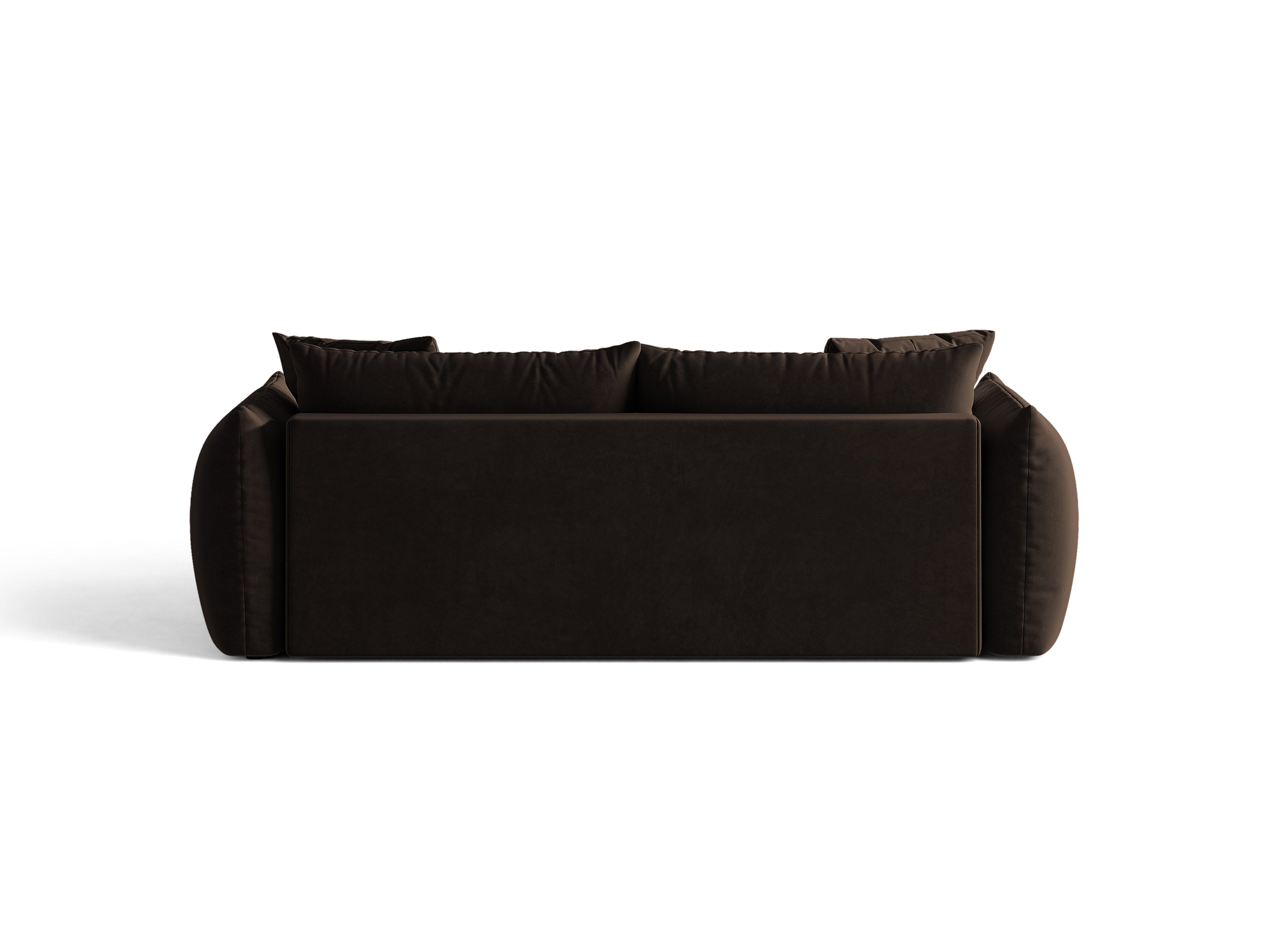 Micadoni Bloom Samtiges Sofa Mit Bettfunktion Und Stauraum Samt Bluvel Dunkelbraun