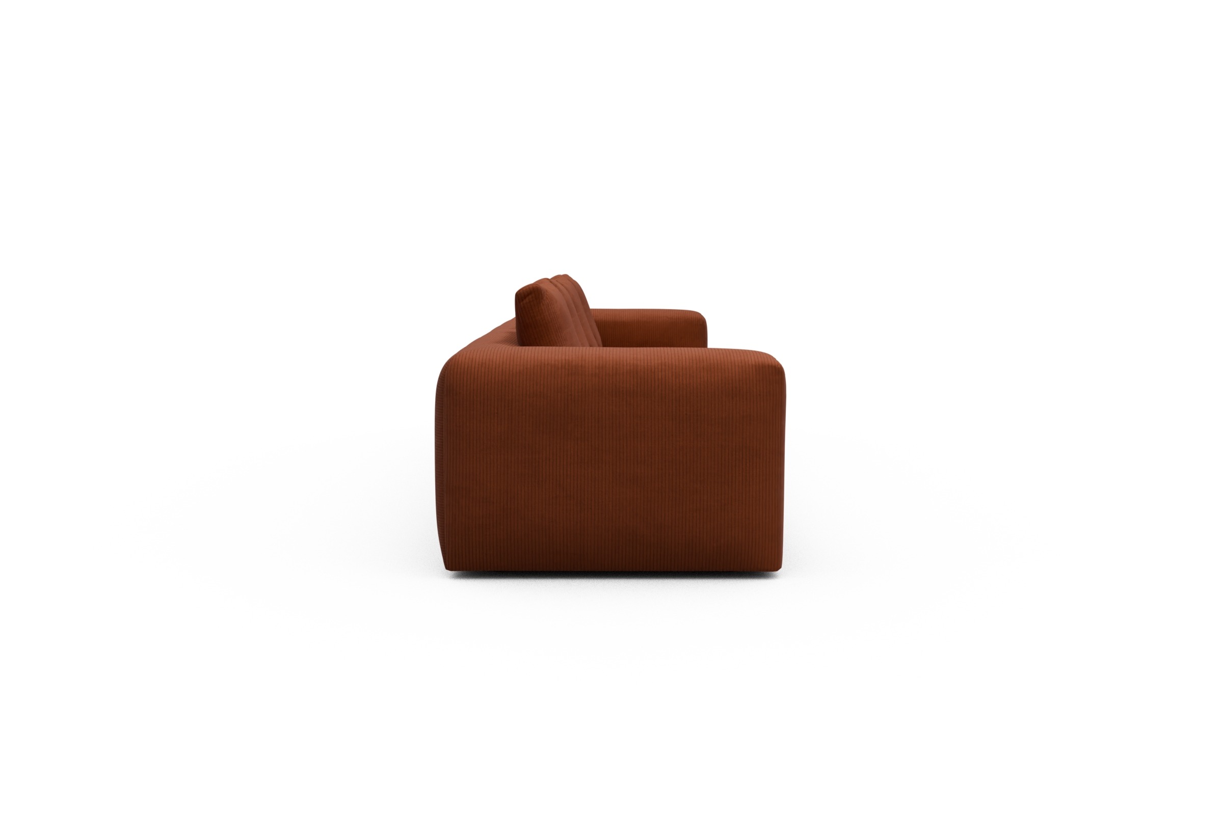 Sofa Modulares XXL Sofa Fred 5-Sitzer Corduroy-Burnt-Orange
