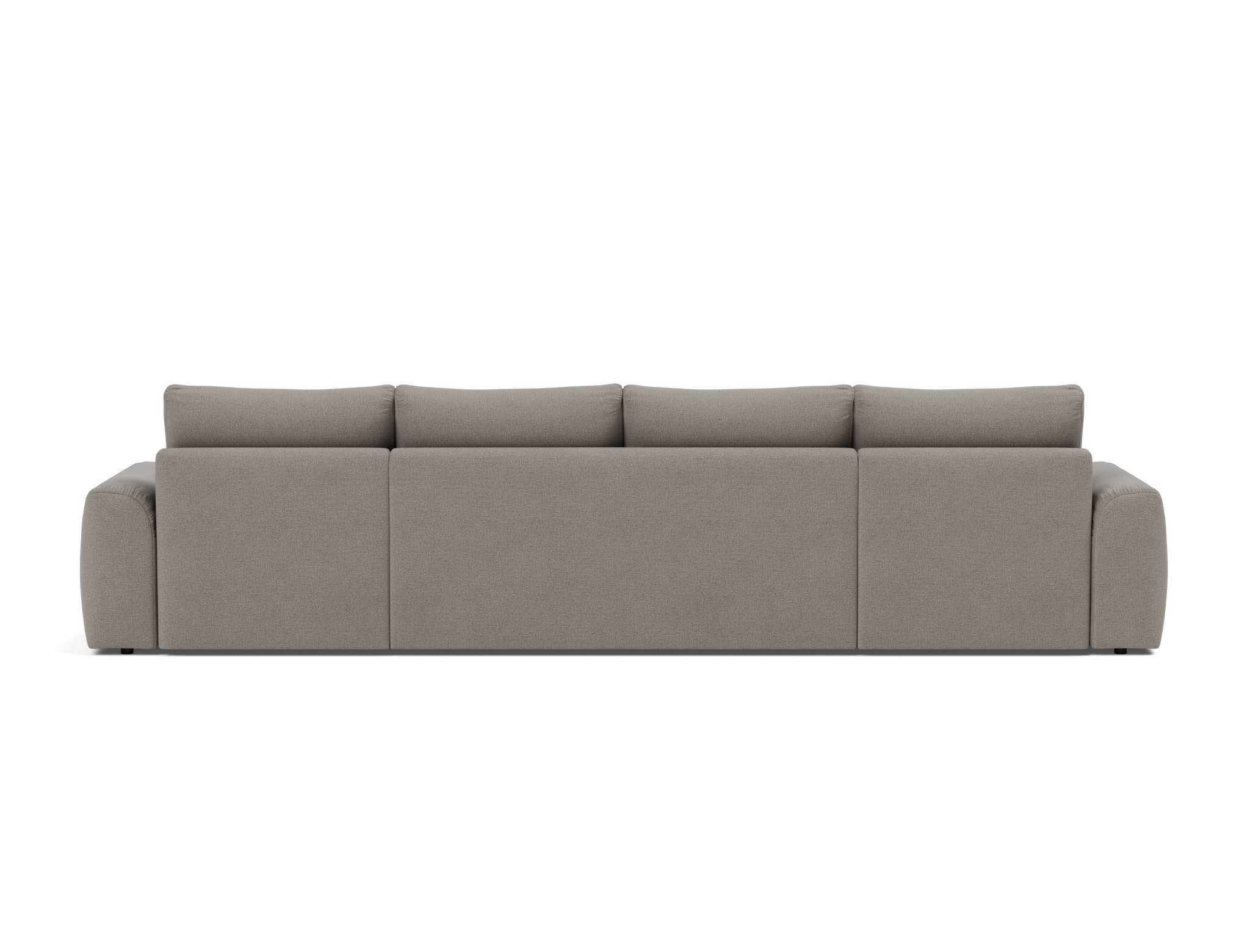 Schlafsofa Norum U-Form mit Chunky-Armlehnen Flachgewebe Mixed Dance 521-Grey