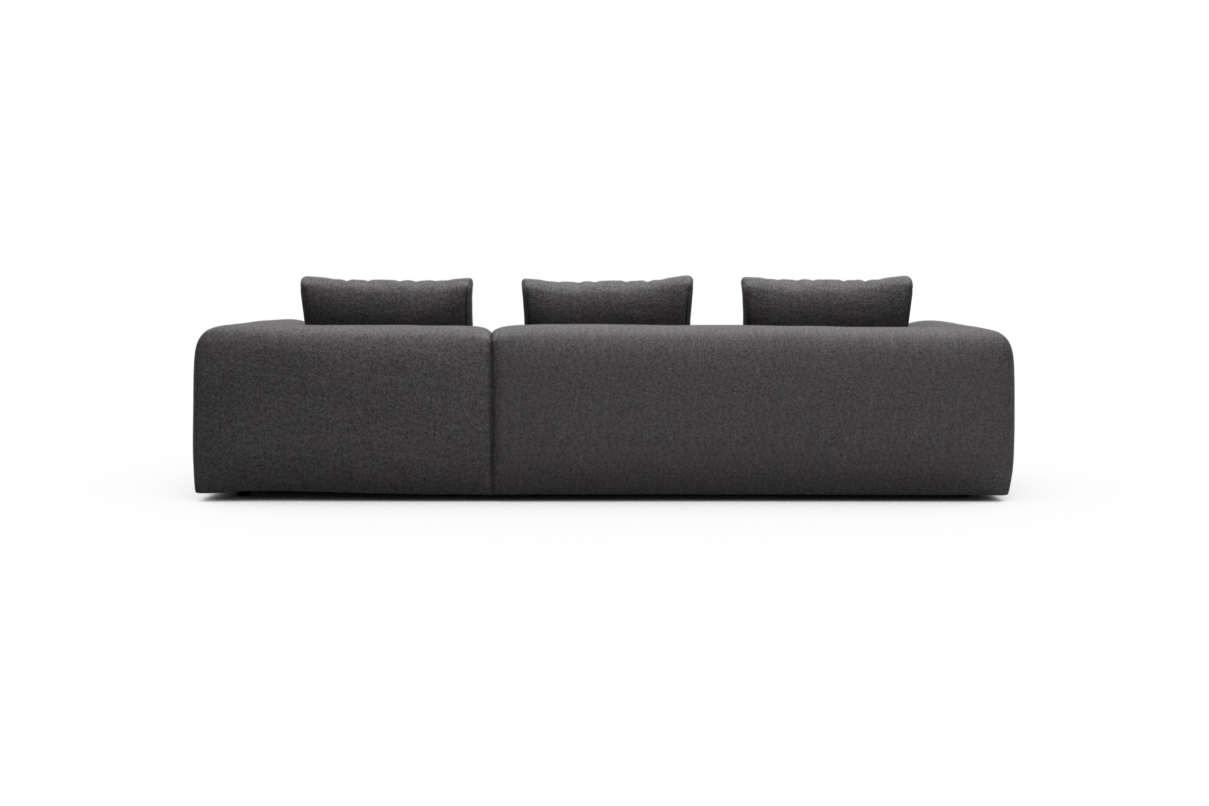 Ecksofa Fred Chaiselongue rechts mit 2,5-Sitzer Sama-Antracite