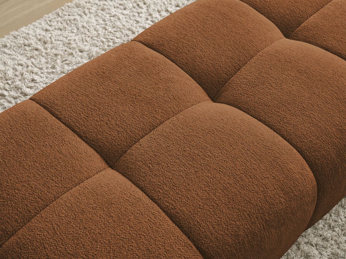 Bobochic Everest Pouf 140 × 70 cm Melange-Stoff Orange