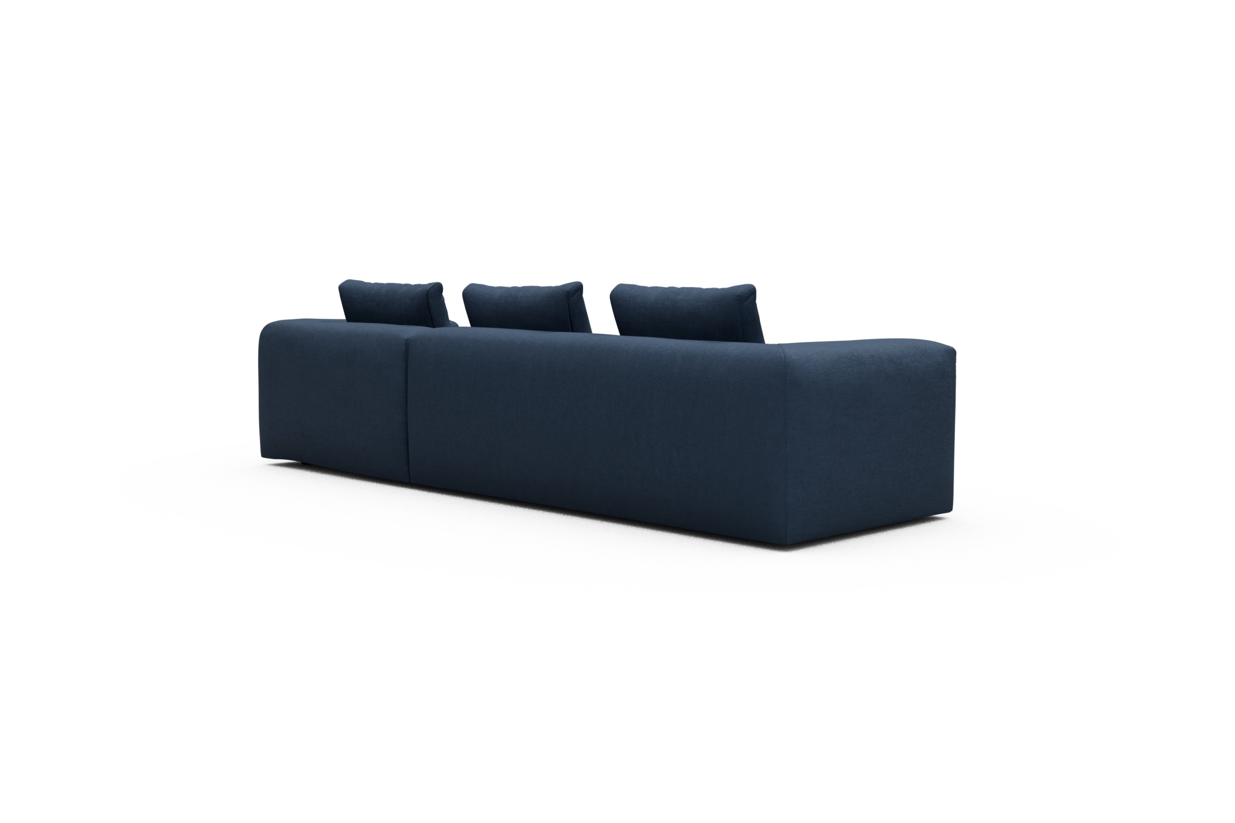 Ecksofa Chaiselongue rechts mit 2,5-Sitzer Weda-Blue