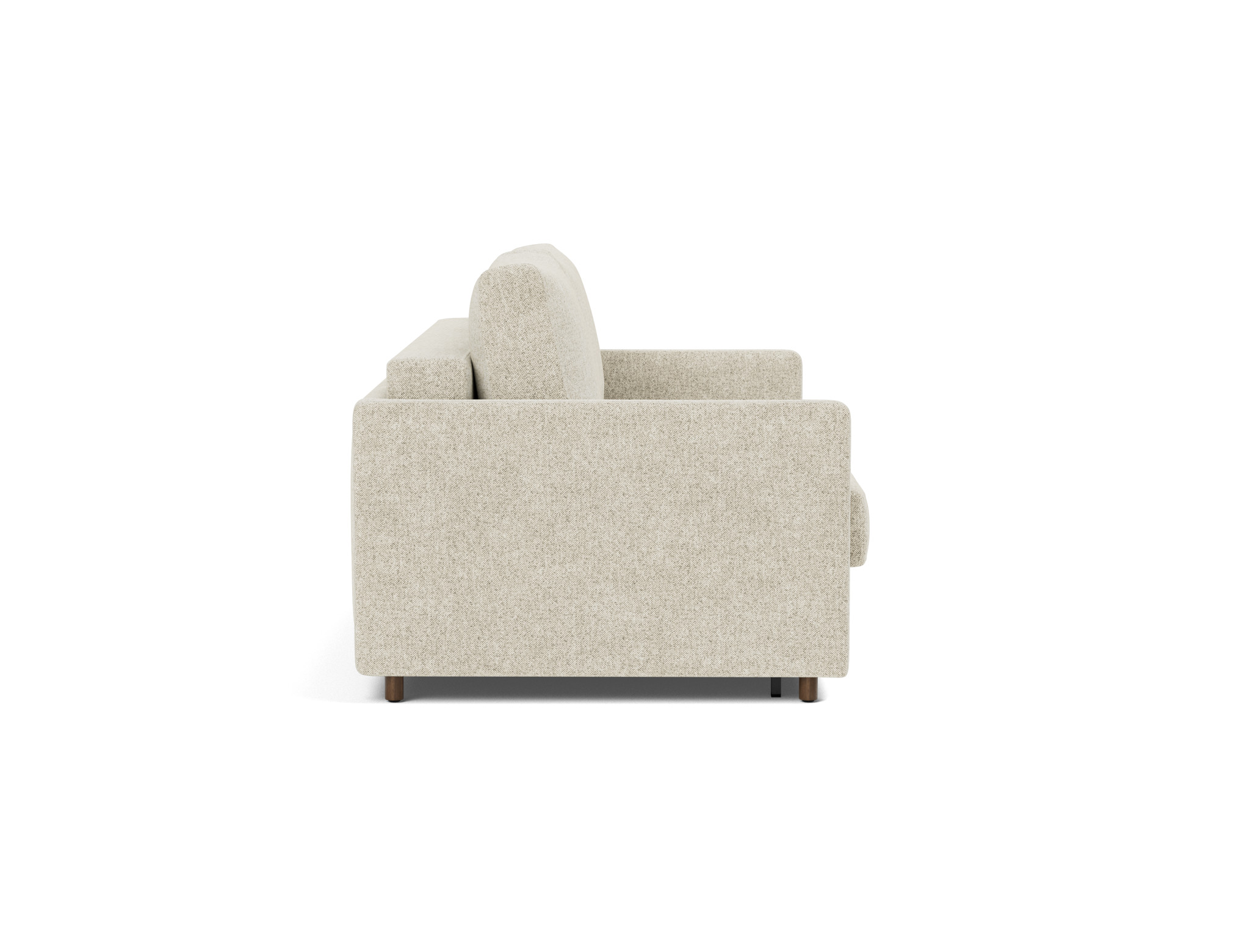 Schlafsofa Neah mit Slim-Armlehnen 160 Strukturierter Stoff Taura 357-Off-White