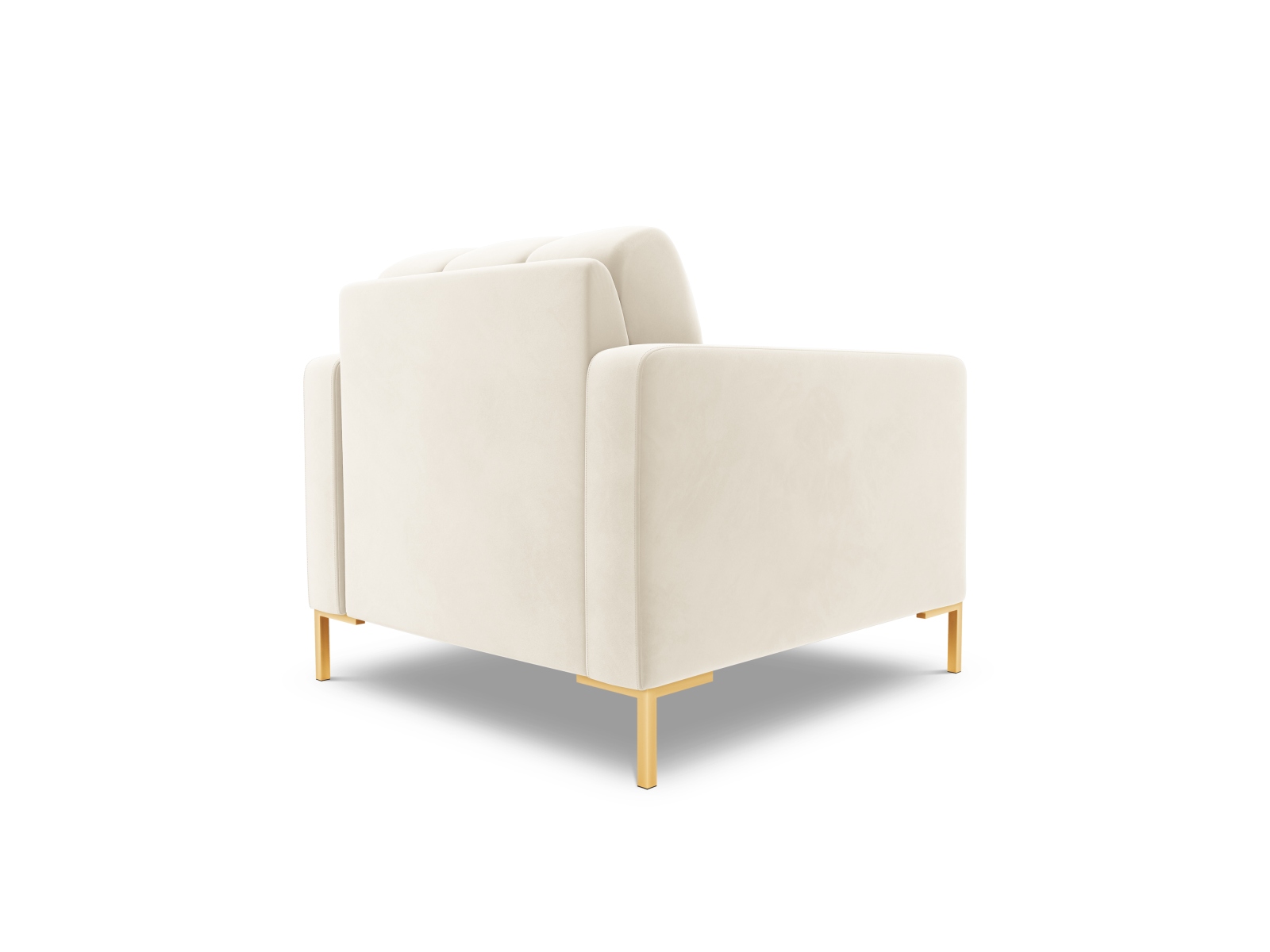 Cosmopolitan Design Sessel Bali Samt Bluvel Helles Beige Beine Gold