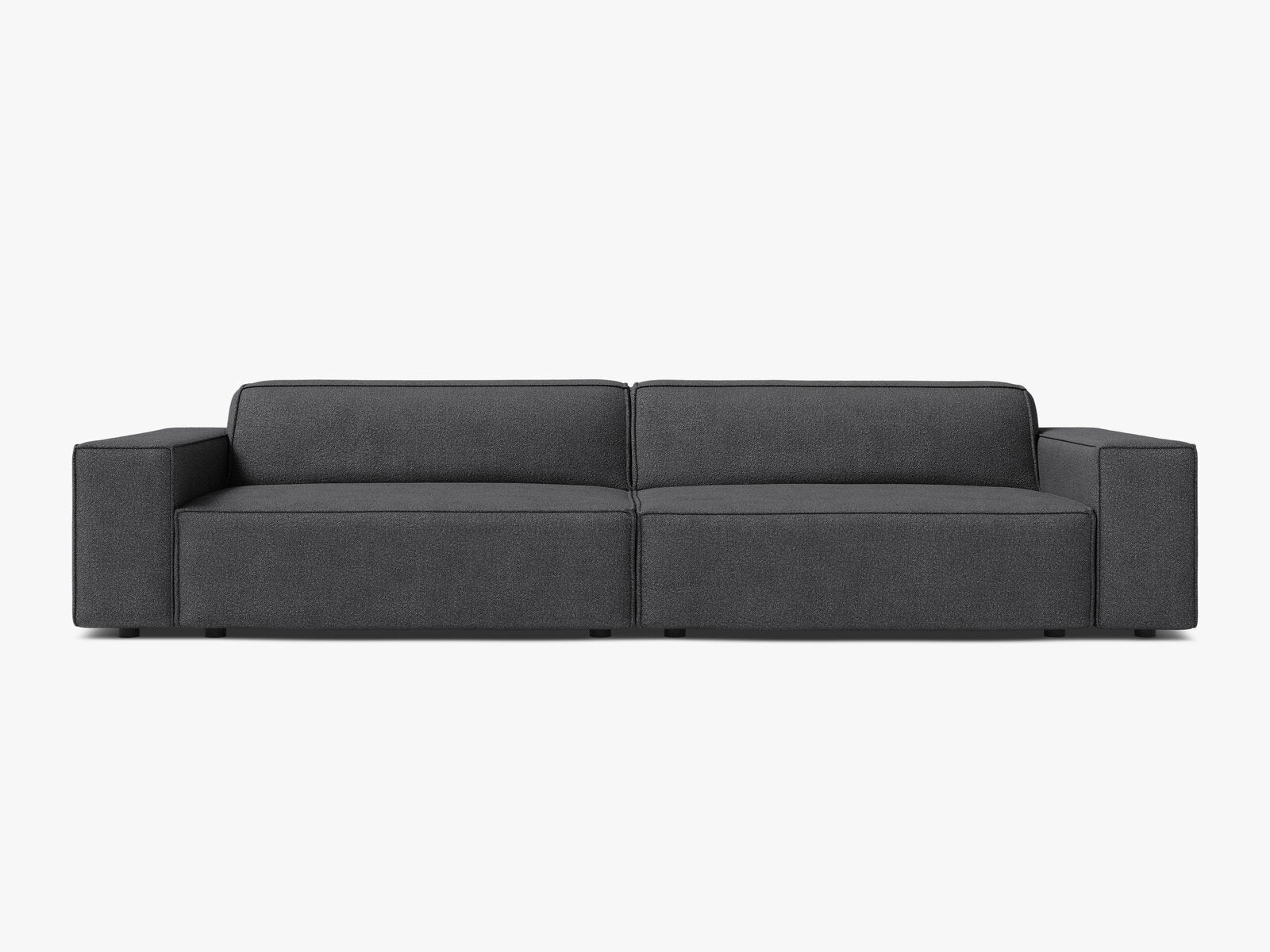 Micadoni Sofa Jodie 4-Sitzer Boucle Baloo Dunkelgrau