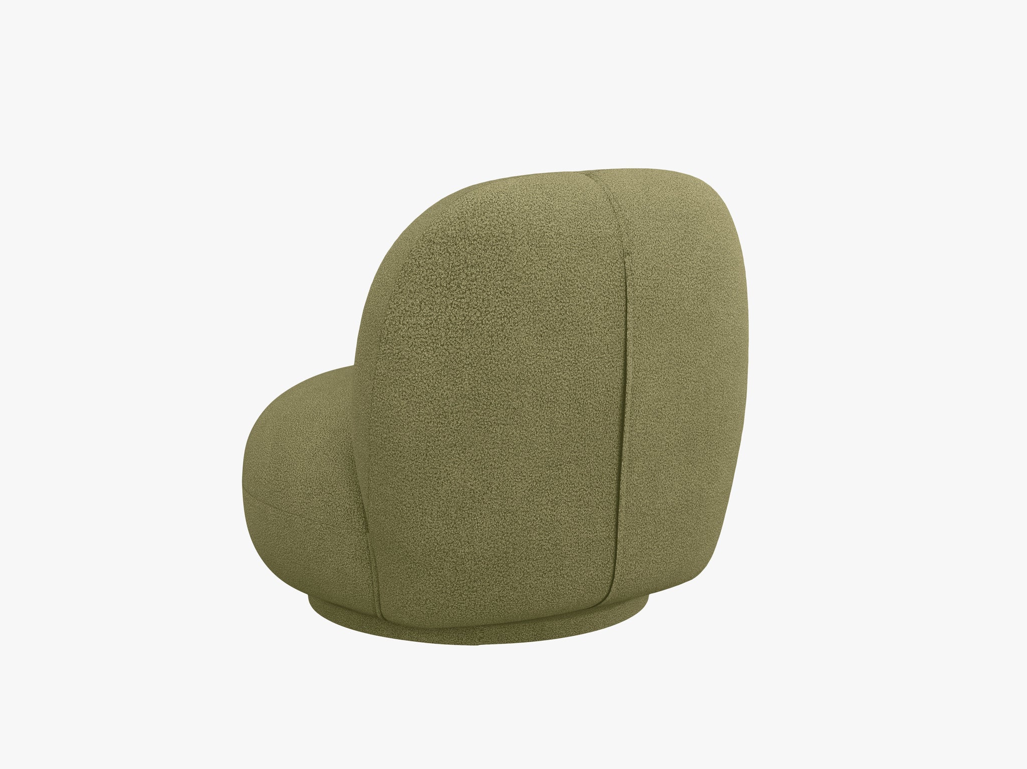 Micadoni Drehbarer Sessel Chuck Boucle Grün