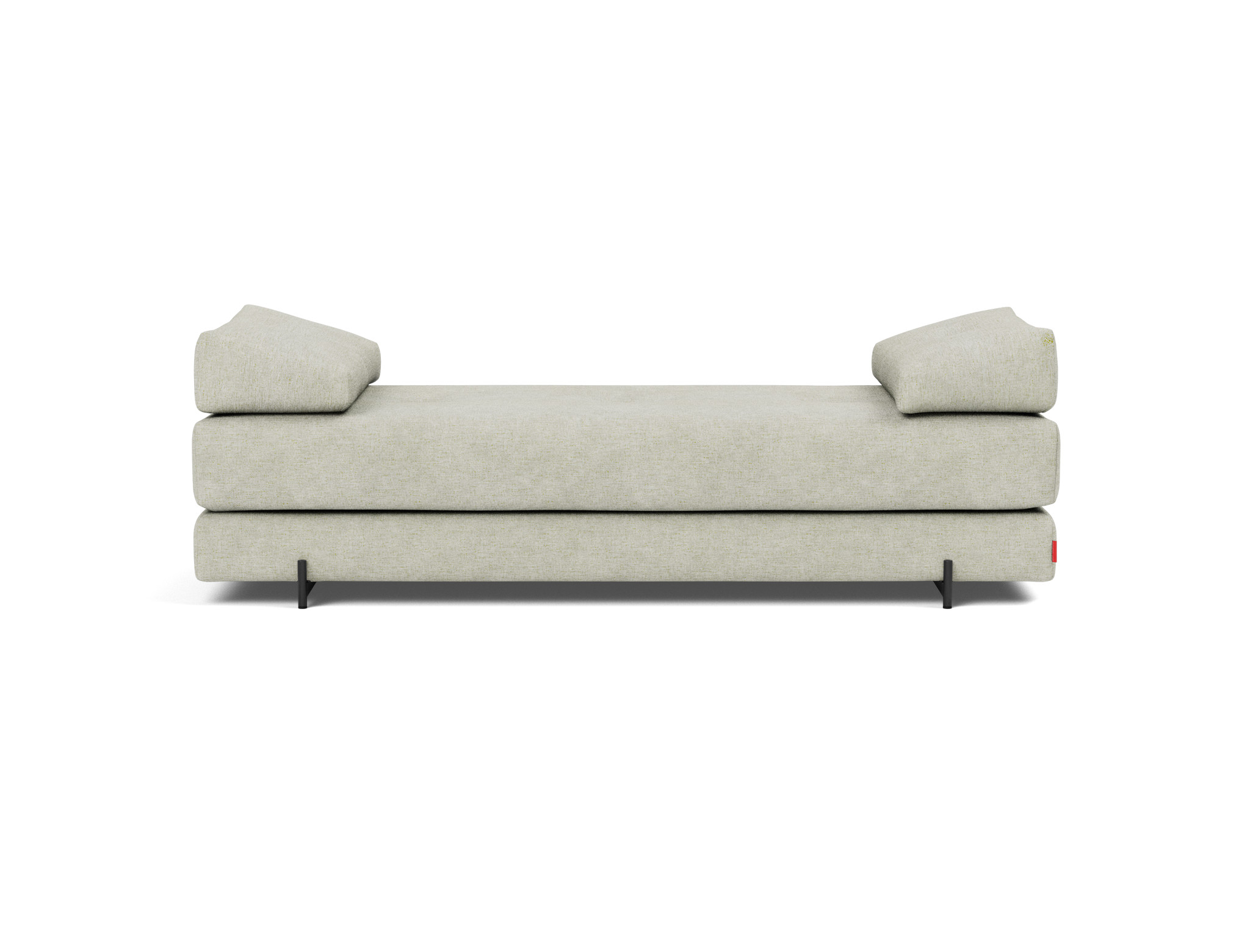 Tagesbett Sigmund Flachgewebe Avella 280-Sand Beine Indu schwarz
