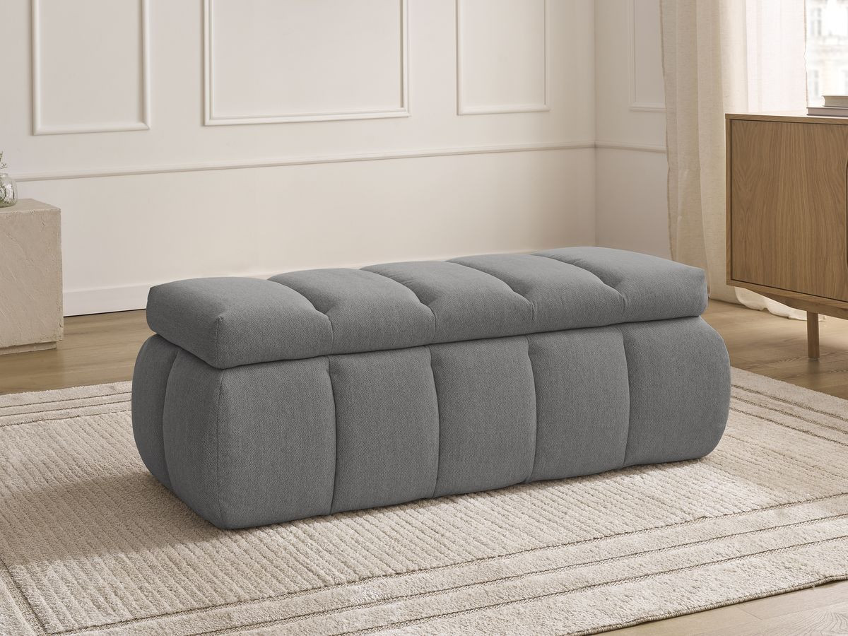 Bobochic Denali Bettbank 144 × 54 cm Stoff Dunkelgrau