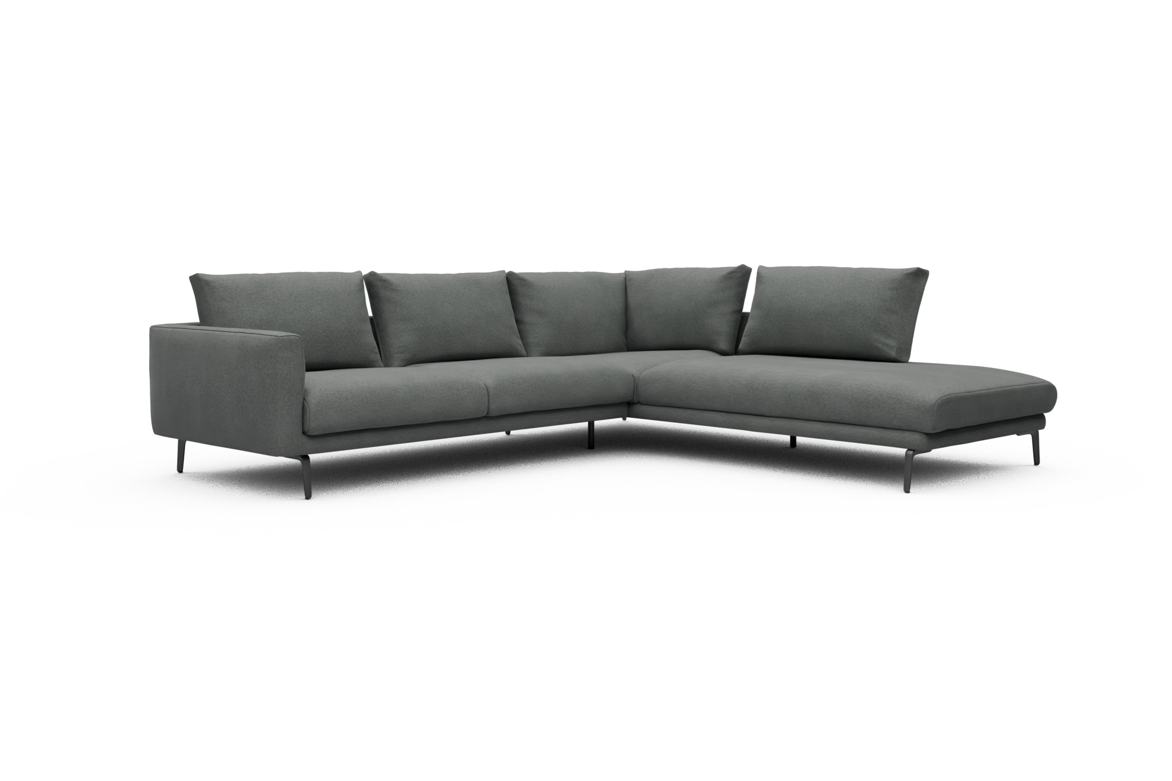 Ecksofa Karl Relax-Ecke rechts mit 2,5-Sitzer Satya-Steel