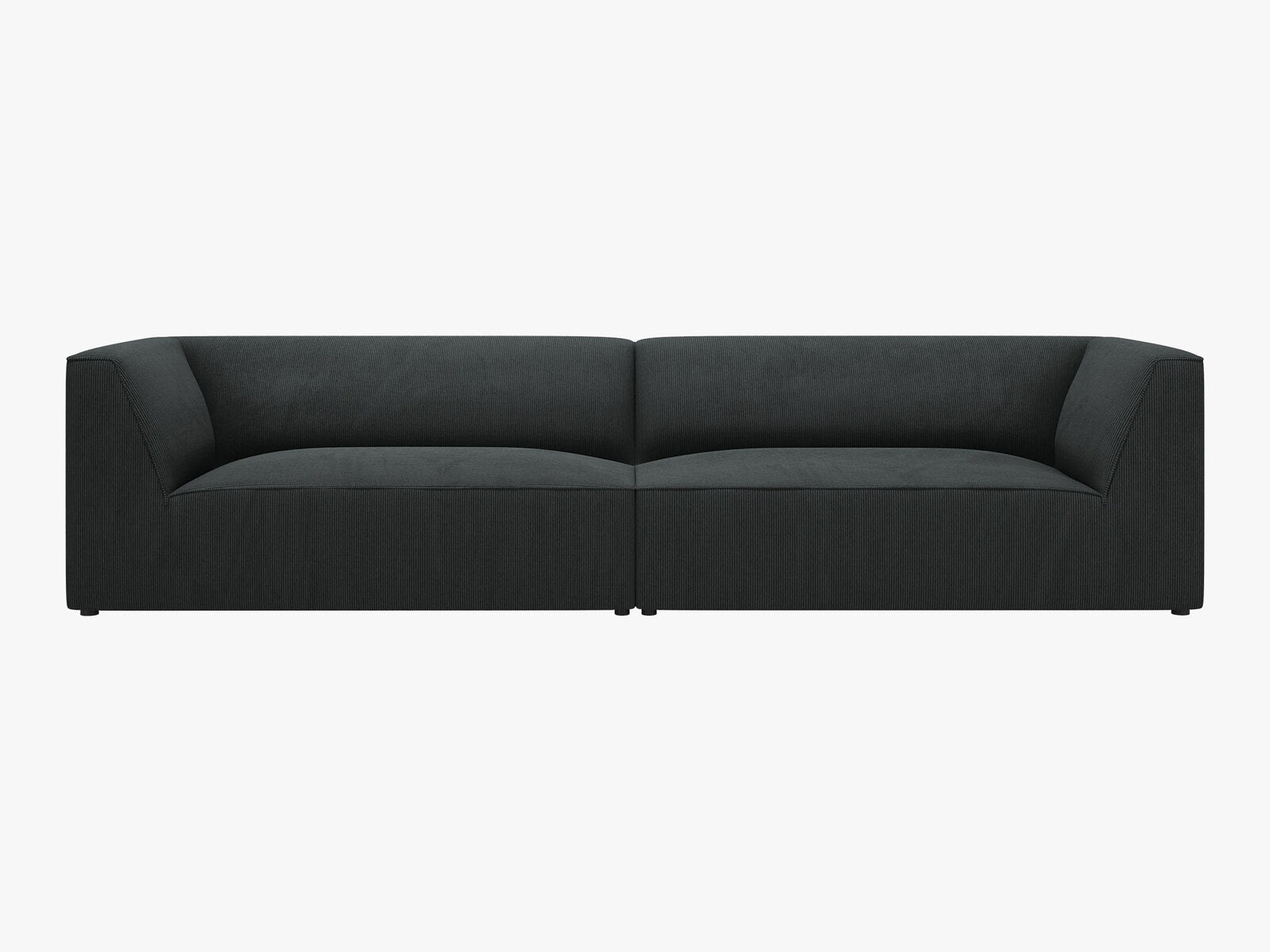 Micadoni Sofa Ruby 4-Sitzer Kord Scala Schwarz
