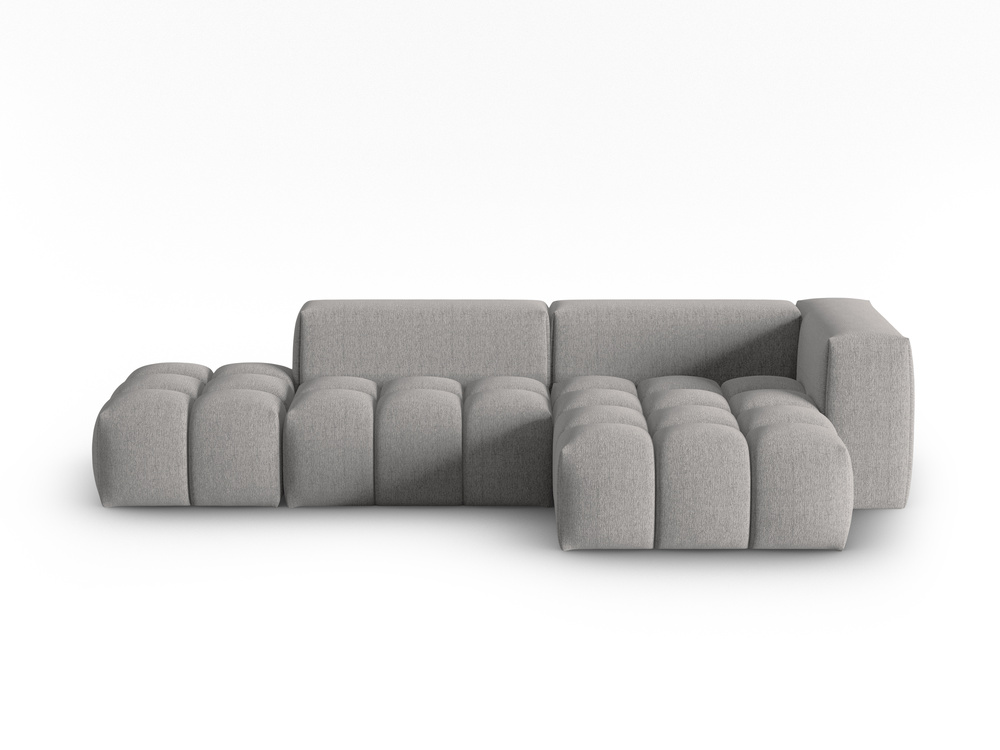 Cosmopolitan Design Ecksofa Verona 4-Sitzer offen Strukturierter Stoff Sorella Warmes Grau Rechts