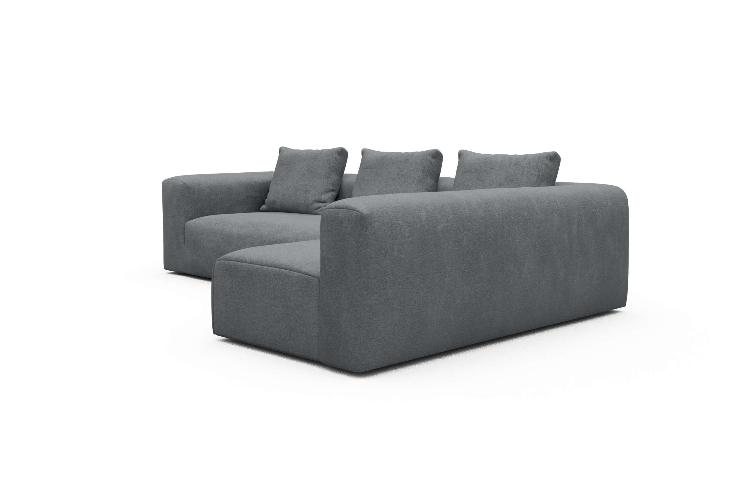 Ecksofa Fred 2x 2,5-Sitzer rechts offen Casone-Gravel-Grey