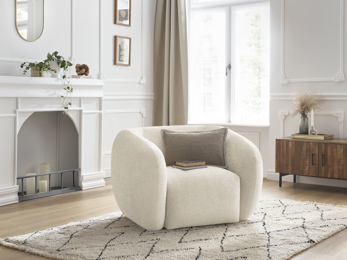 Bobochic Celine Sessel Strukturstoff Beige