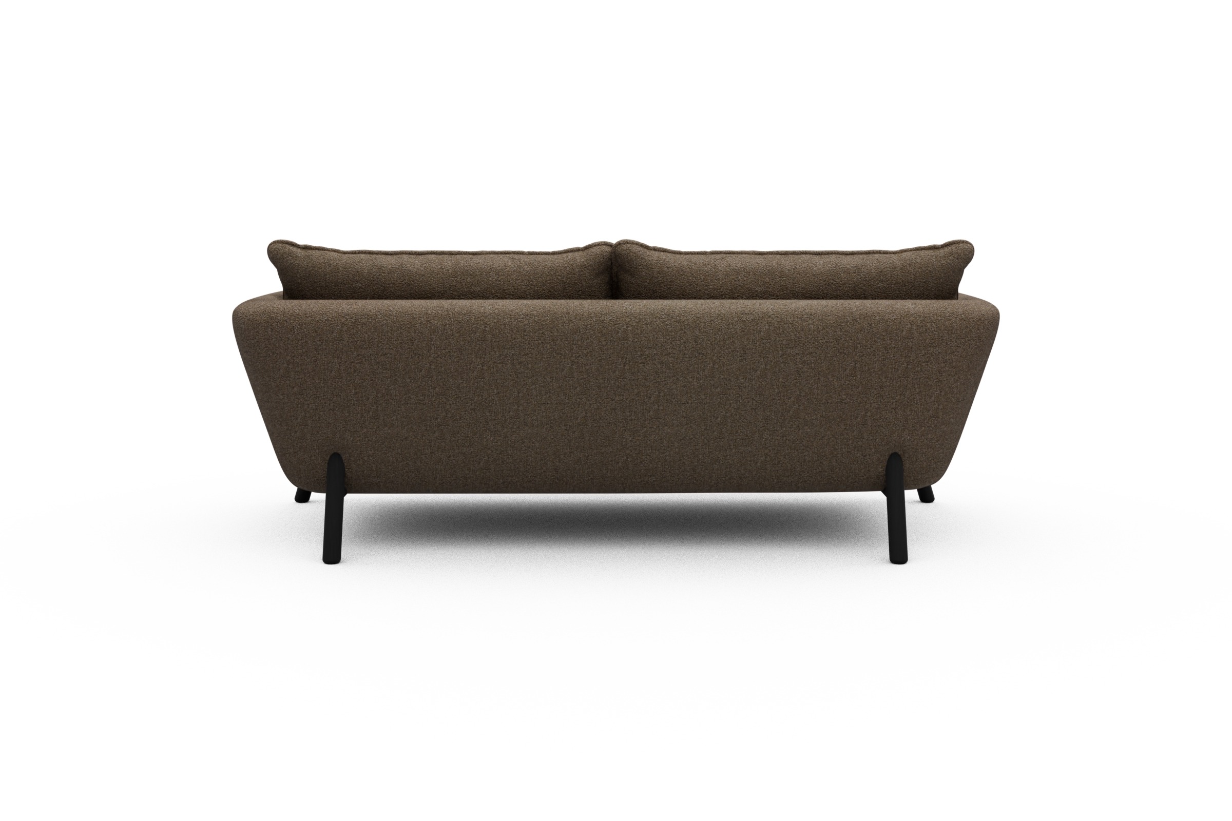 Sofa Emil PREMIUM 2-Sitzer Beinfarbe Eiche Schwarz Aivi-Khaki-Brown
