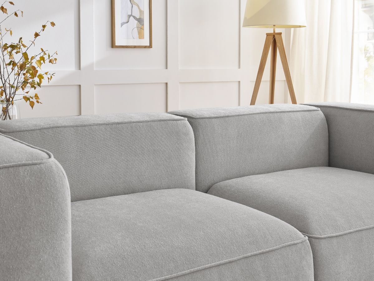 Bobochic Zephyr Sofa 2-Sitzer Strukturstoff Hellgrau