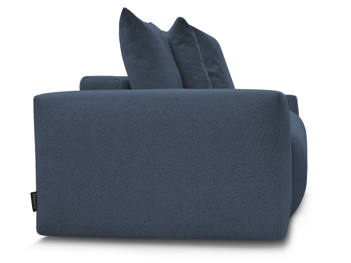 Bobochic Voltaire Sofa 3-Sitzer 280 × 124 cm Melange-Stoff Dunkelblau