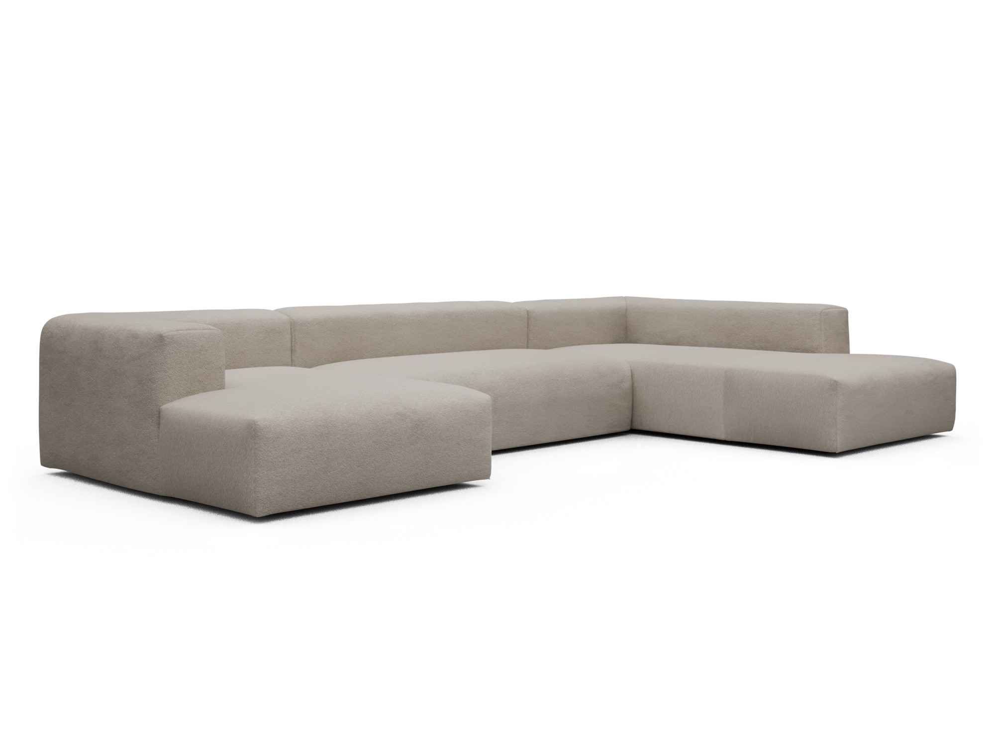 Skandi Home Wohnlandschaft Fred Relax-Ecke rechts mit 2-Sitzer und Chaiselongue links Aivi-Lace-Beige moebelfaktor