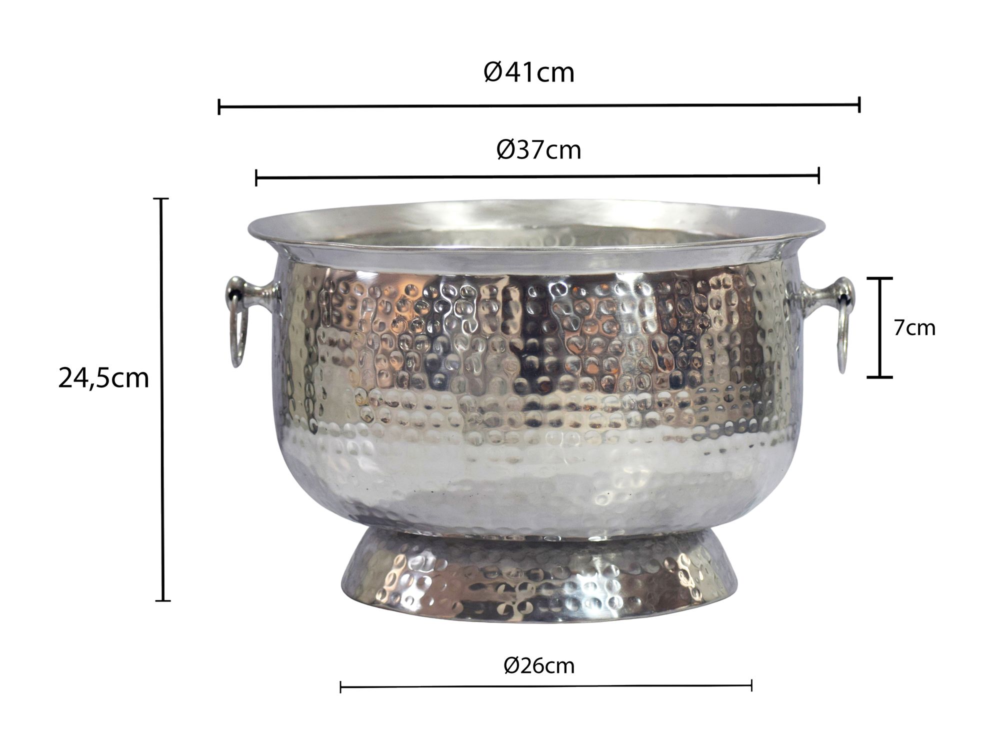 Sektkühler Molde Aluminium Silber
