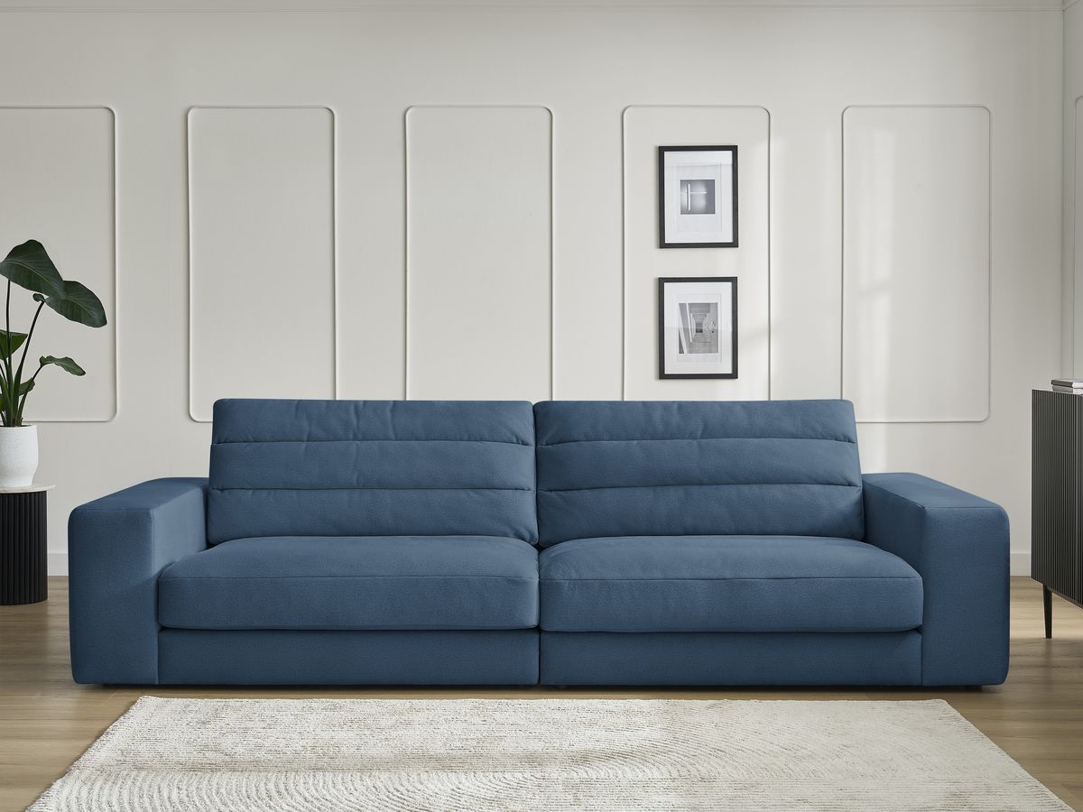 Bobochic Sierra Sofa 3-Sitzer Samt Dunkelblau