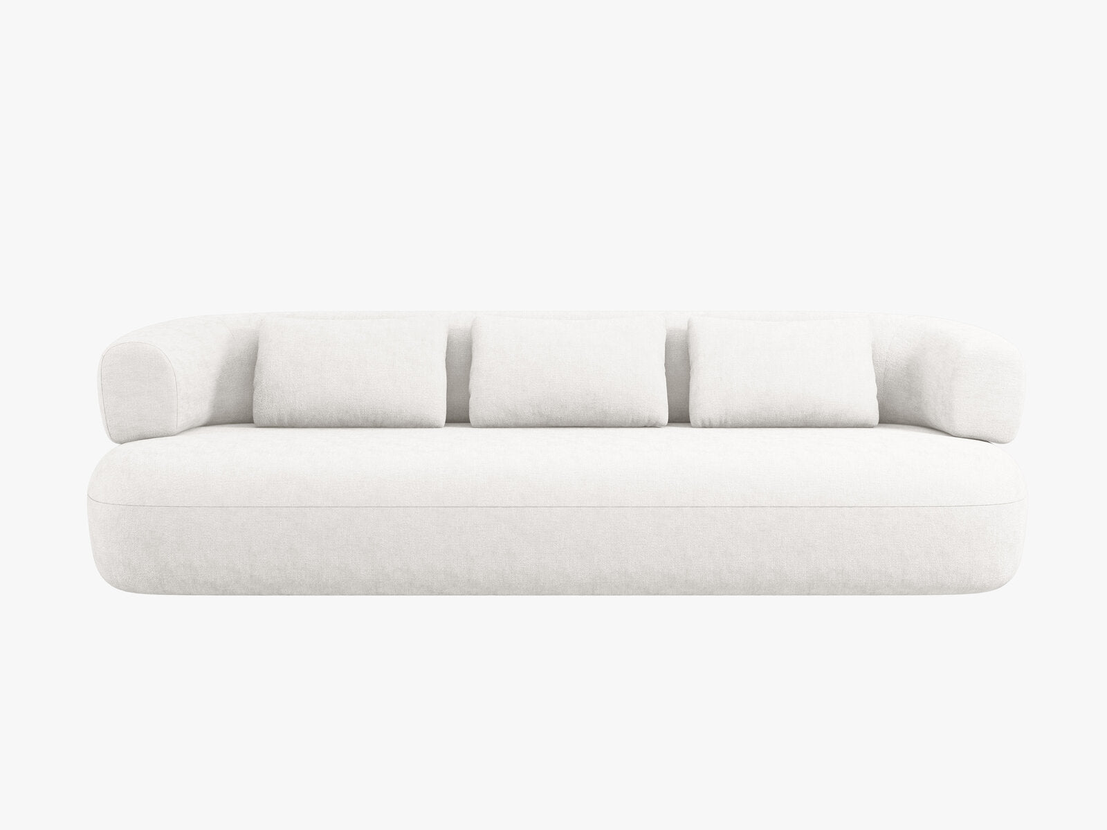 Micadoni Sofa Jenny 3-Sitzer Chenille Perfect Harmony Helles Beige