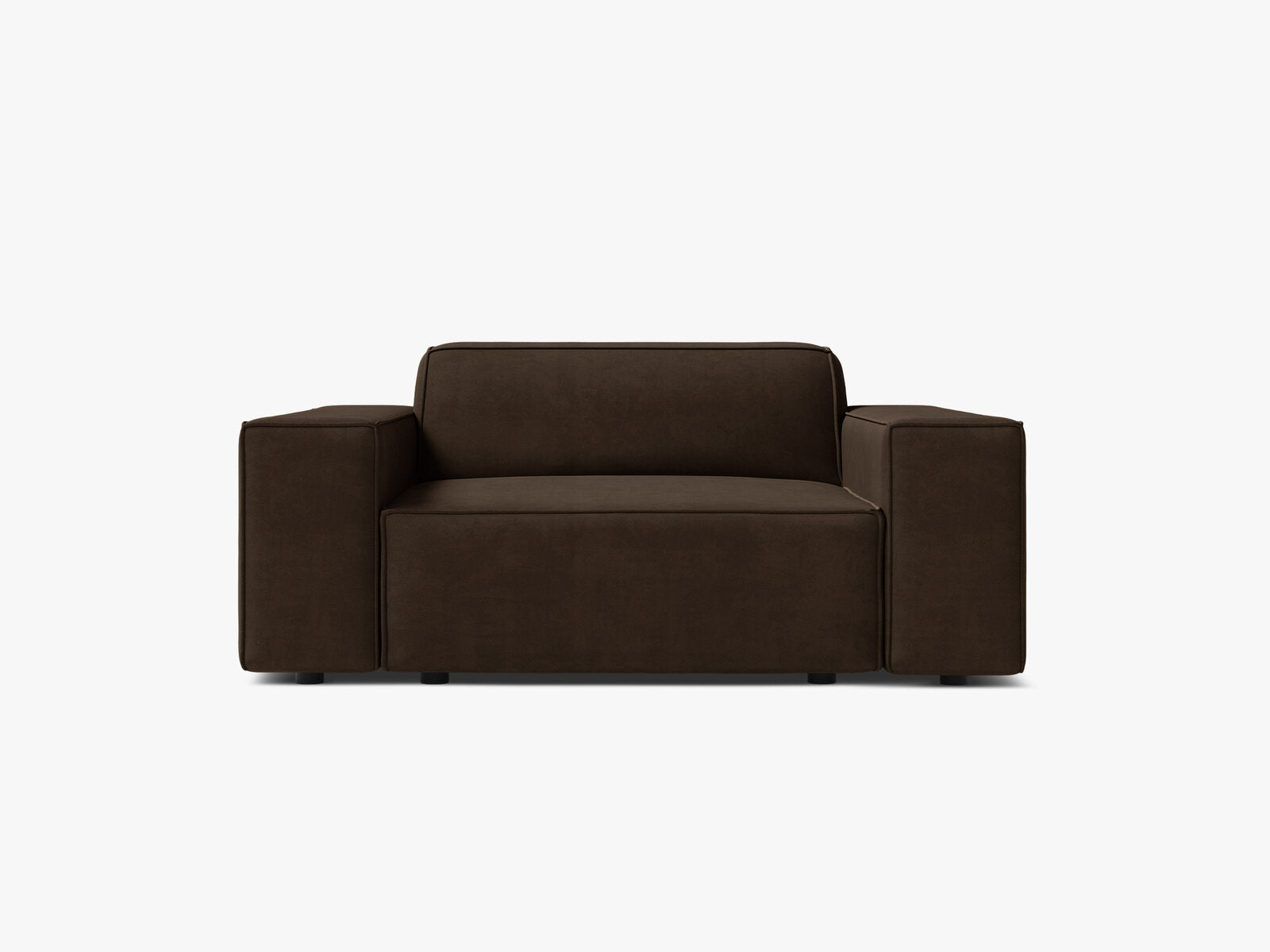 Micadoni Sessel Jodie 1-Sitzer Samt Bluvel Dunkelbraun