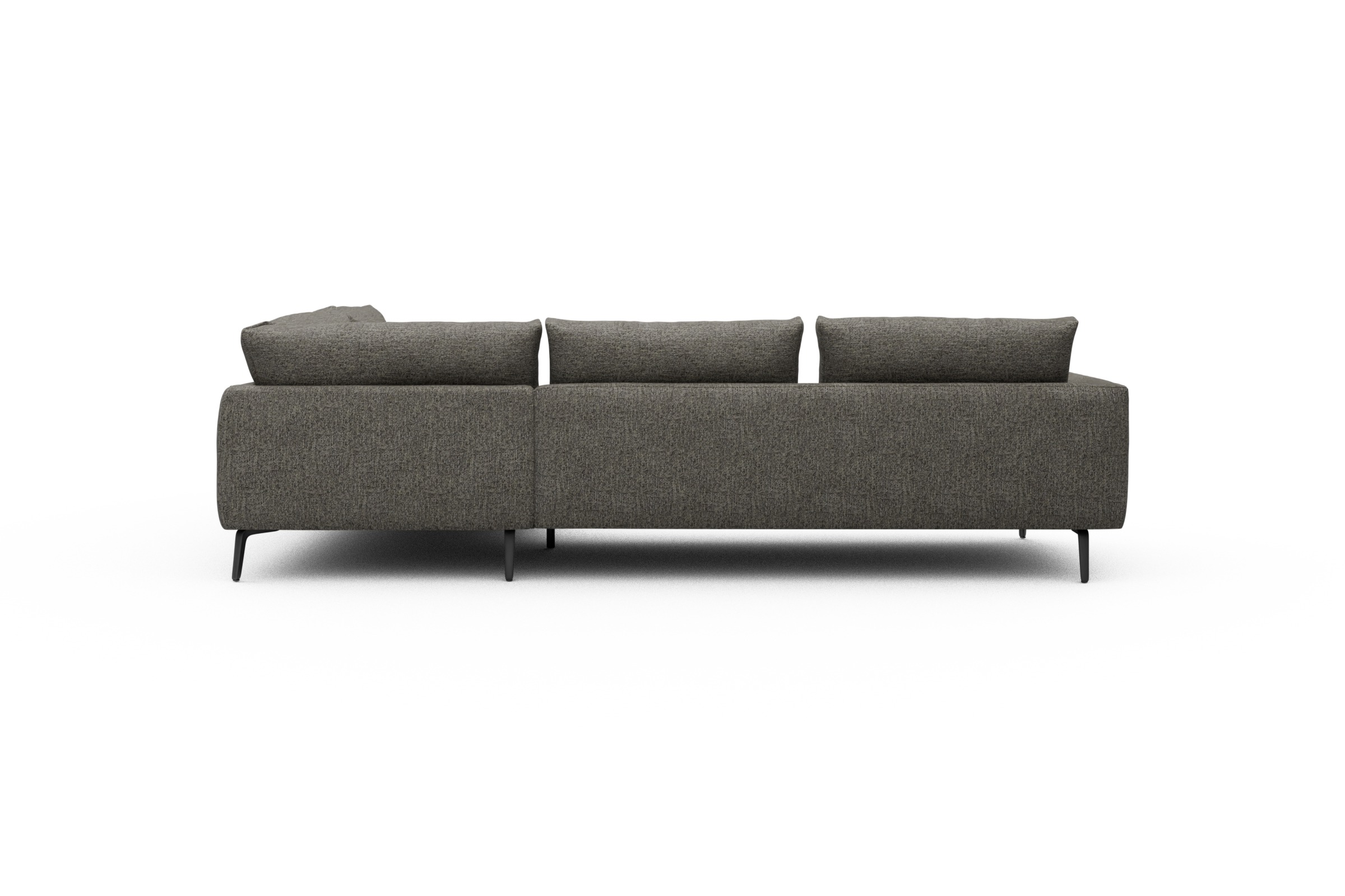 Ecksofa Karl Relax-Ecke rechts mit 2,5-Sitzer Carreno-Sepie-Brown