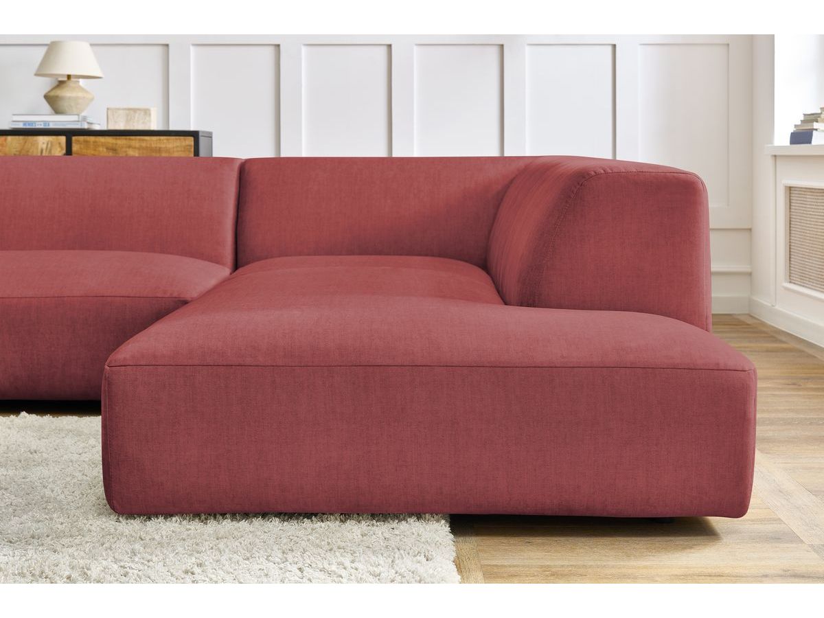 Bobochic Lavena Wohnlandschaft 399 × 220 cm Samt Orange Ecke links