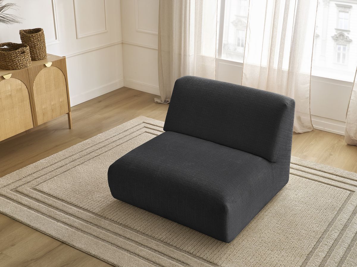Bobochic Sirius Sofamodul 1-Sitzer Strukturstoff Schwarz