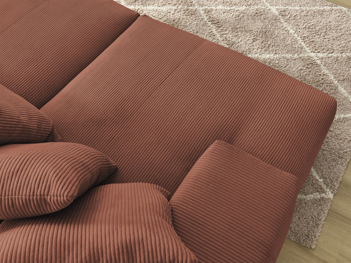 Bobochic Voltaire Sofa 4-Sitzer 248 × 170 cm Cordsamt Orange