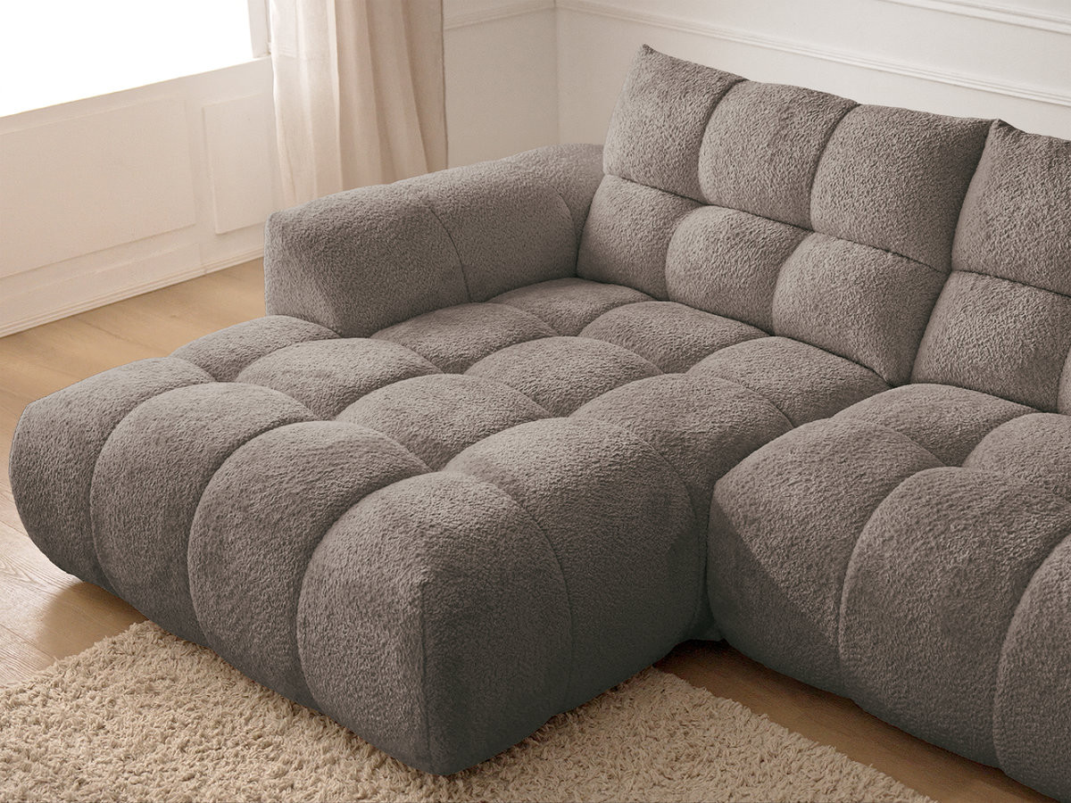 Bobochic Jaya Ecksofa Chenille Taupe Ecke links