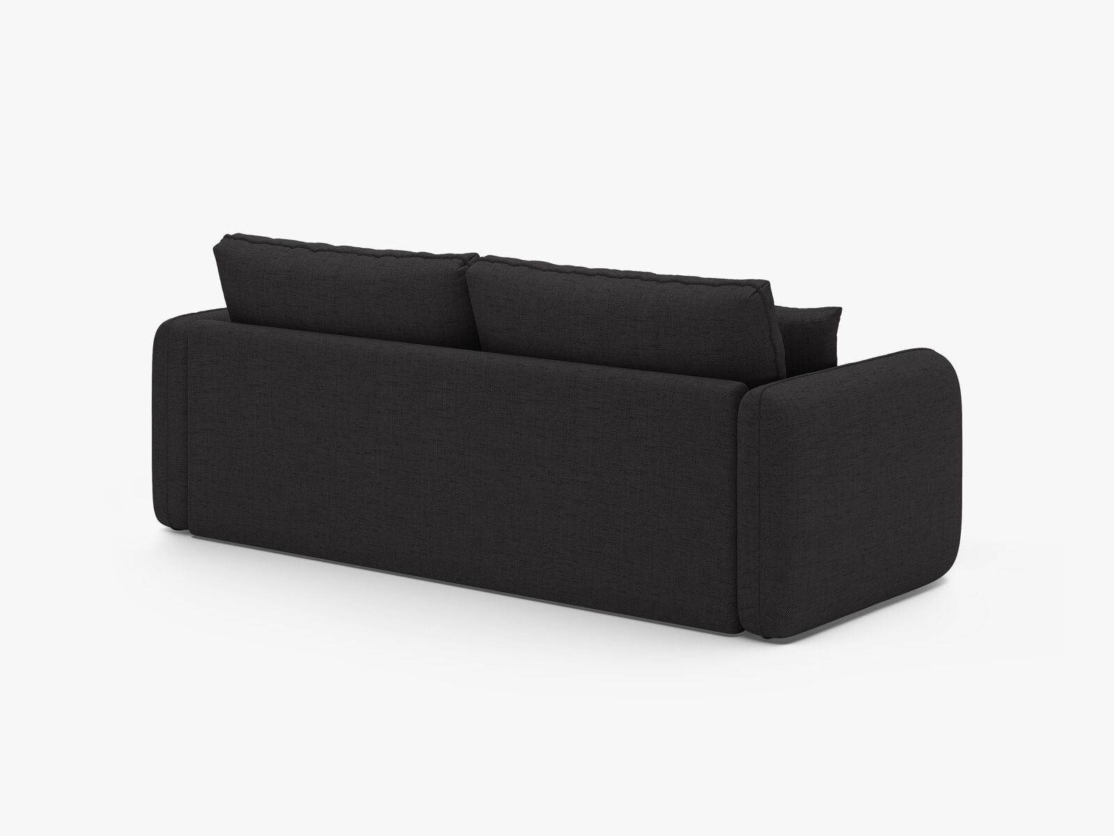 Micadoni Sofa mit Schlaffunktion Dormi 3-Sitzer Strukturierter Stoff Moly Anthrazit