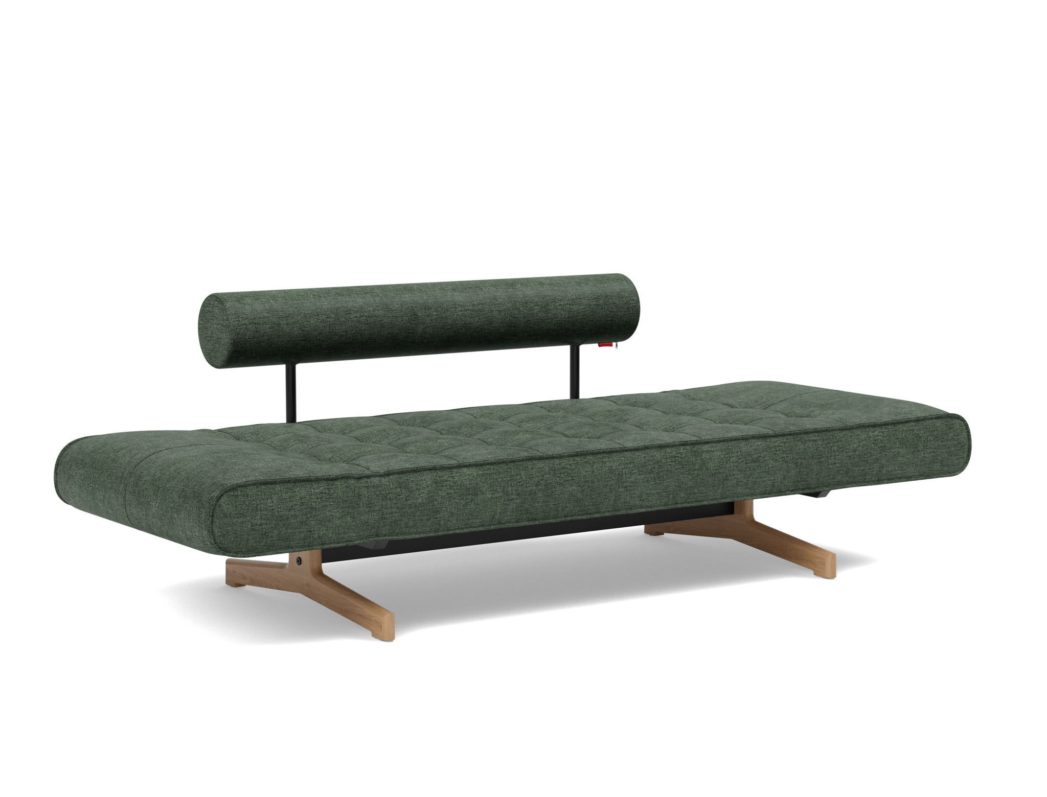 Tagesbett Ghia Flachgewebe Avella 281-Pine-Green Beine Eiche