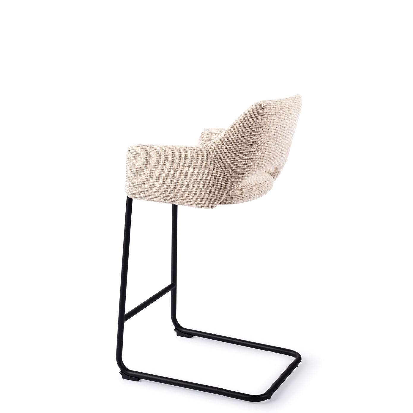 Jesper Home Barhocker Yanai Caramel Grid Arch Schwarz Tresenhöhe 65 cm
