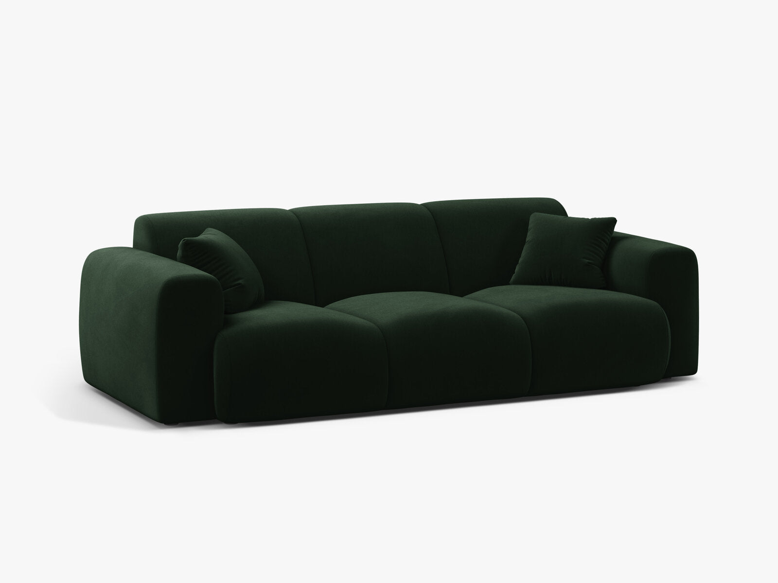 Micadoni Sofa Molino 3-Sitzer Samt Casino Flaschengrün