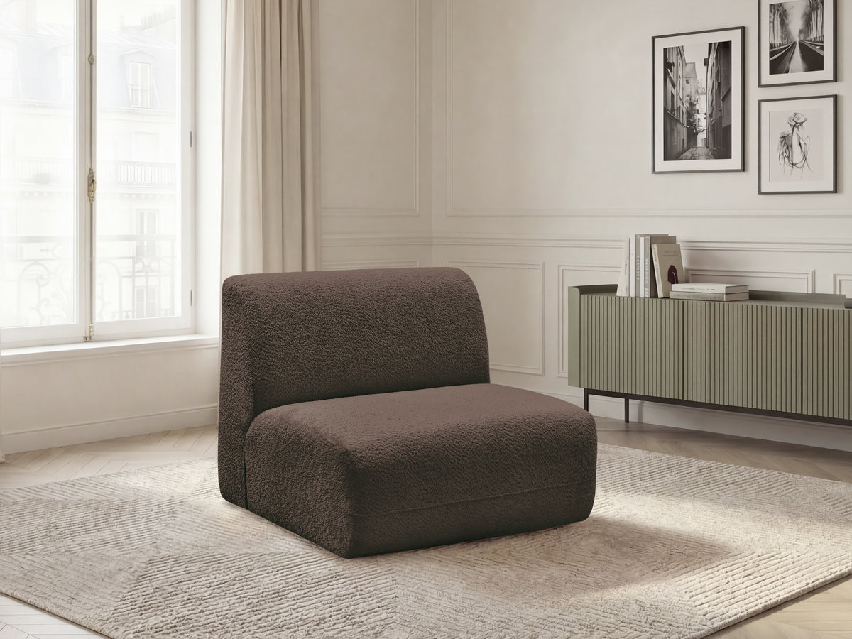 Bobochic Anda Sofamodul 1-Sitzer 84 × 103 cm Chenille Braun