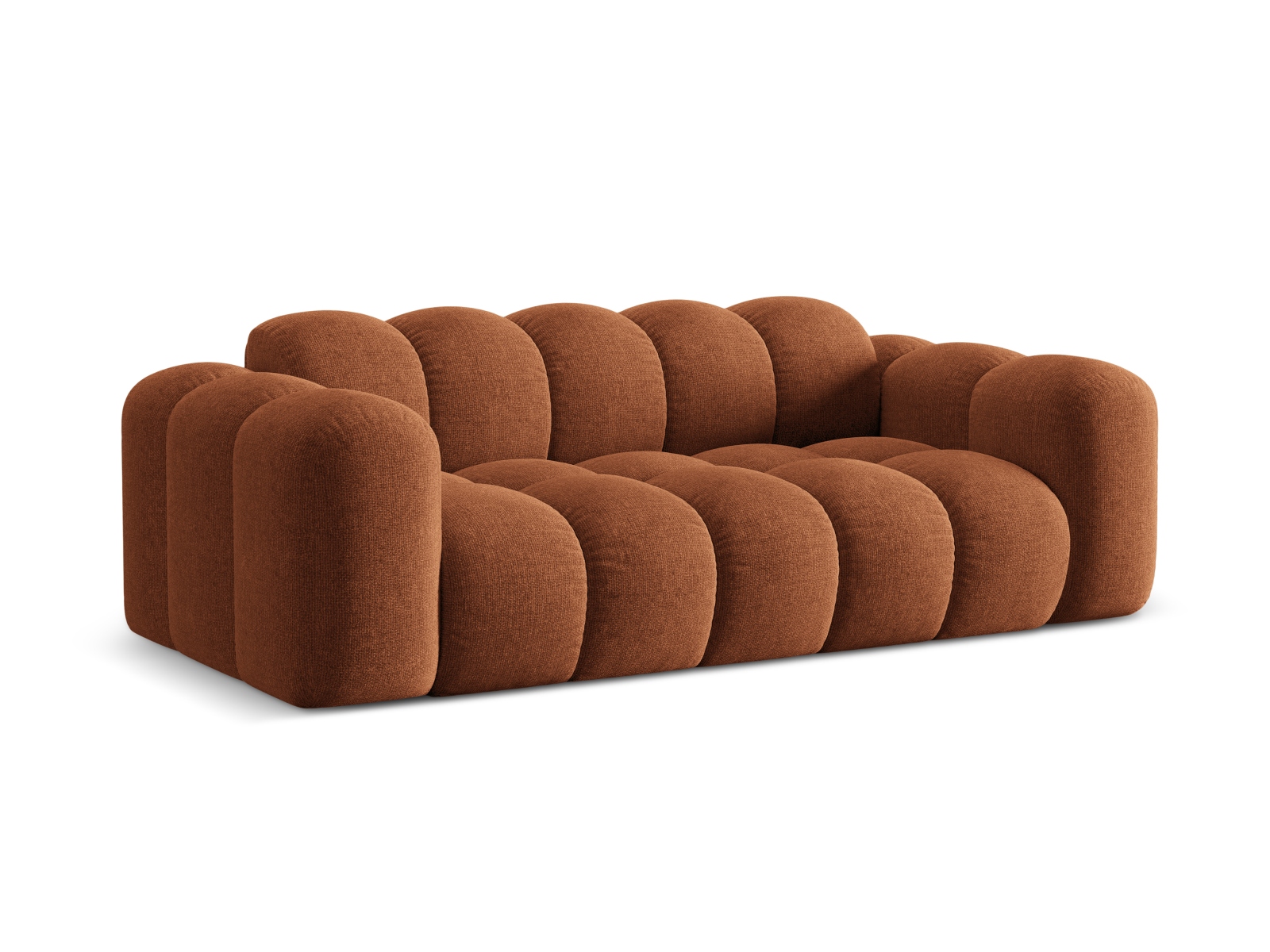 Cosmopolitan Design Sofa Treno 3-Sitzer Chenille Eden Ziegel