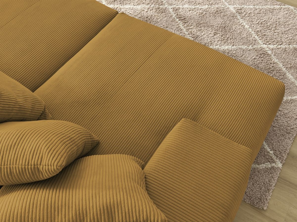 Bobochic Voltaire Sofa 4-Sitzer 248 × 170 cm Cordsamt Gelb