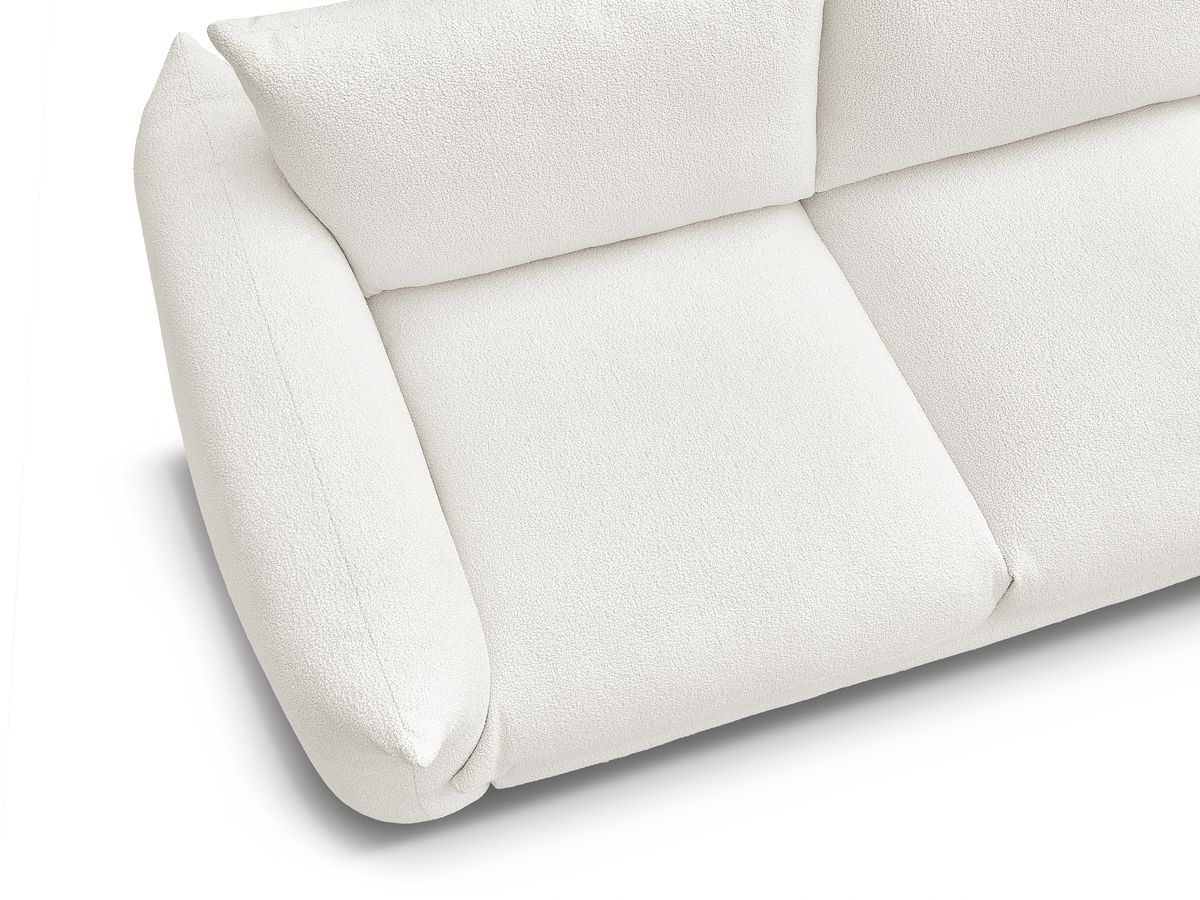 Bobochic Ernest Sofa 5-Sitzer Bouclé-Stoff Weiß