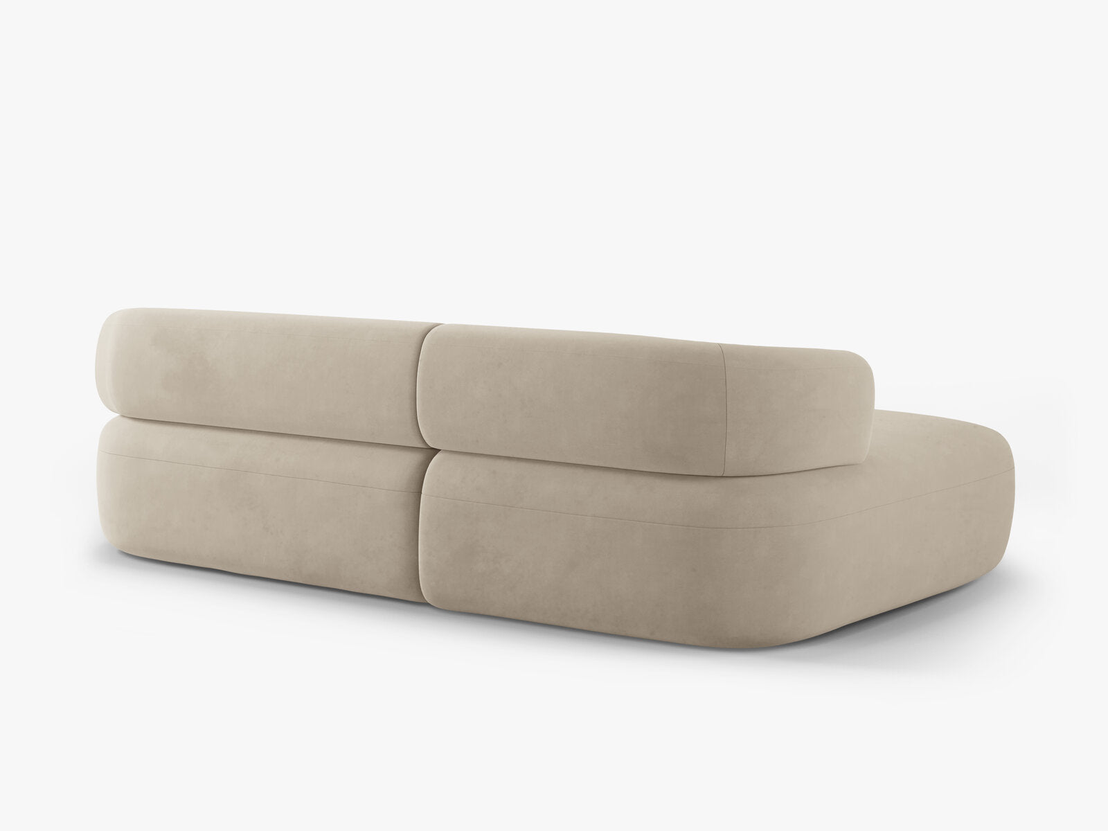 Micadoni 5-Sitzer Ecksofa Jenny Links Samt Salvador Beige