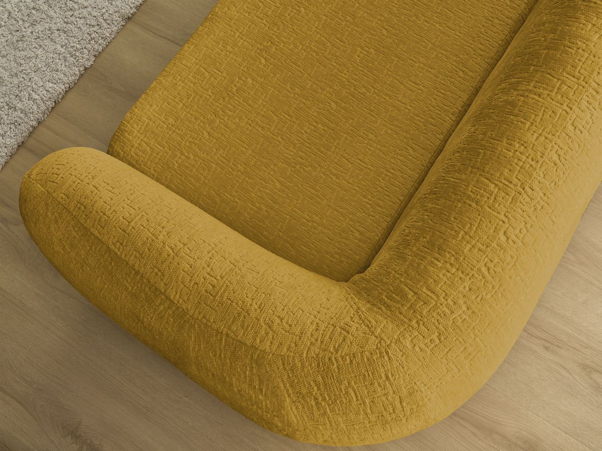 Bobochic Neyo Schlafsofa 3-Sitzer Strukturstoff Gelb