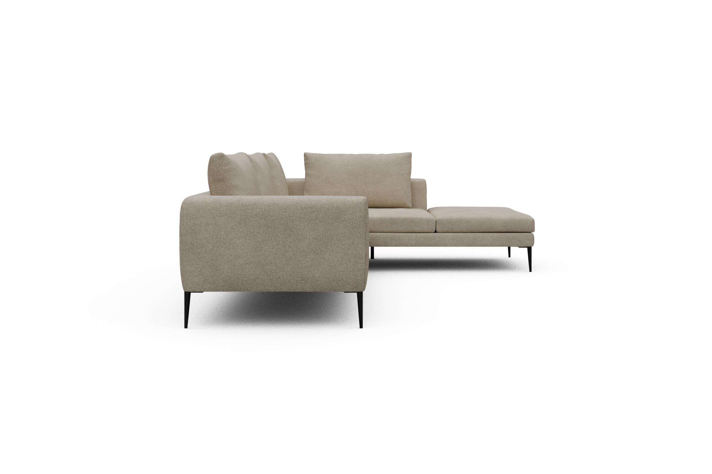 Ecksofa Paul Relax-Ecke links mit 3-Sitzer Boucle-Beige