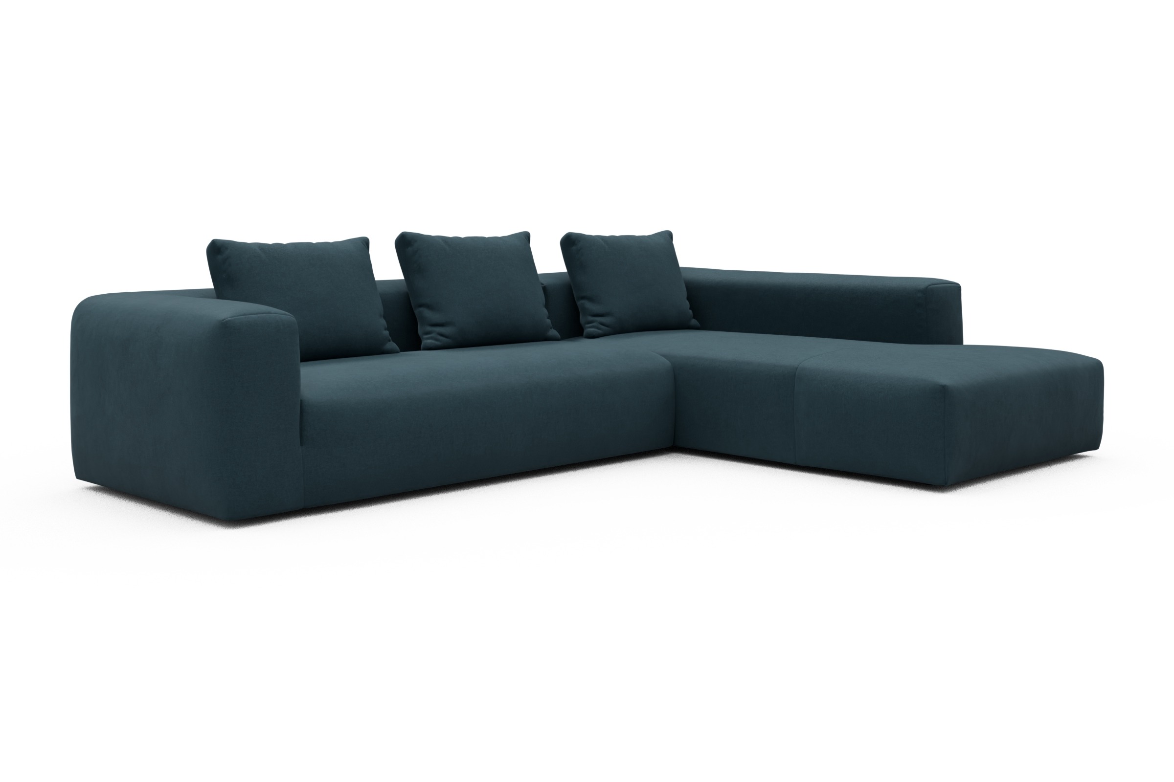 Ecksofa Fred Relax-Ecke rechts mit 2,5-Sitzer Satya-Indigo