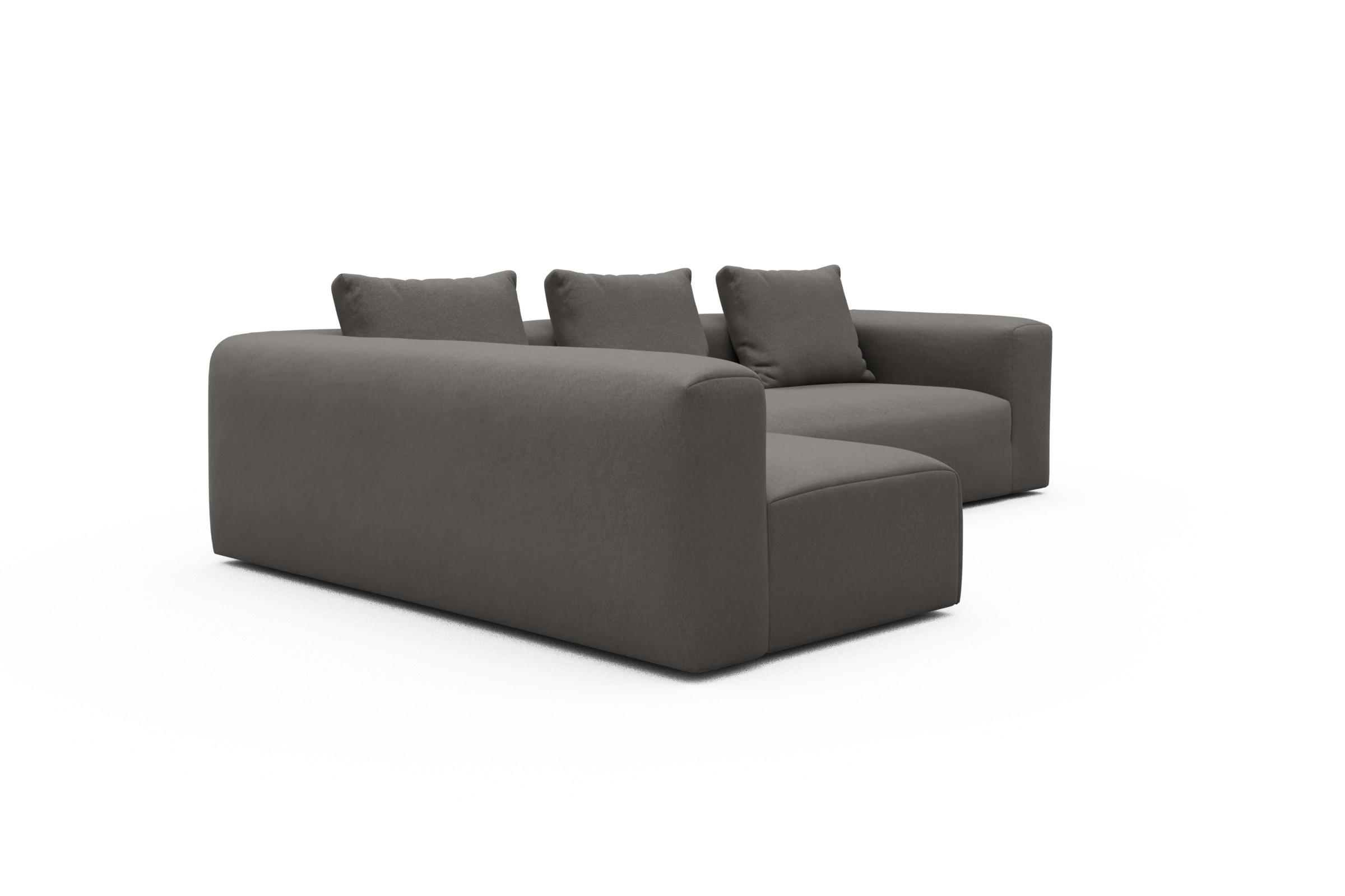 Ecksofa Fred 2x 2,5-Sitzer links offen Satya-Taupe