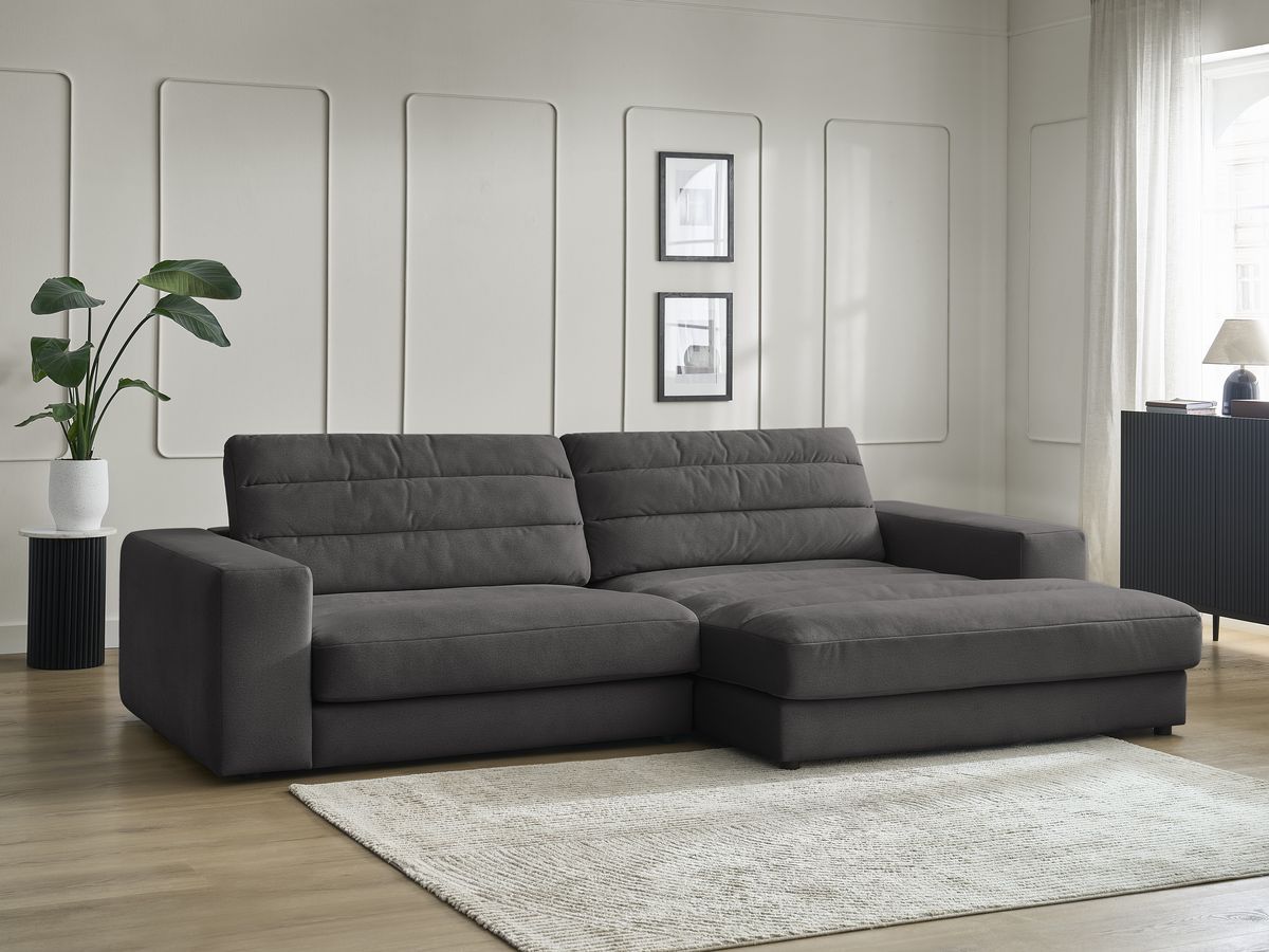 Bobochic Sierra Ecksofa Samt Schwarz Ecke rechts